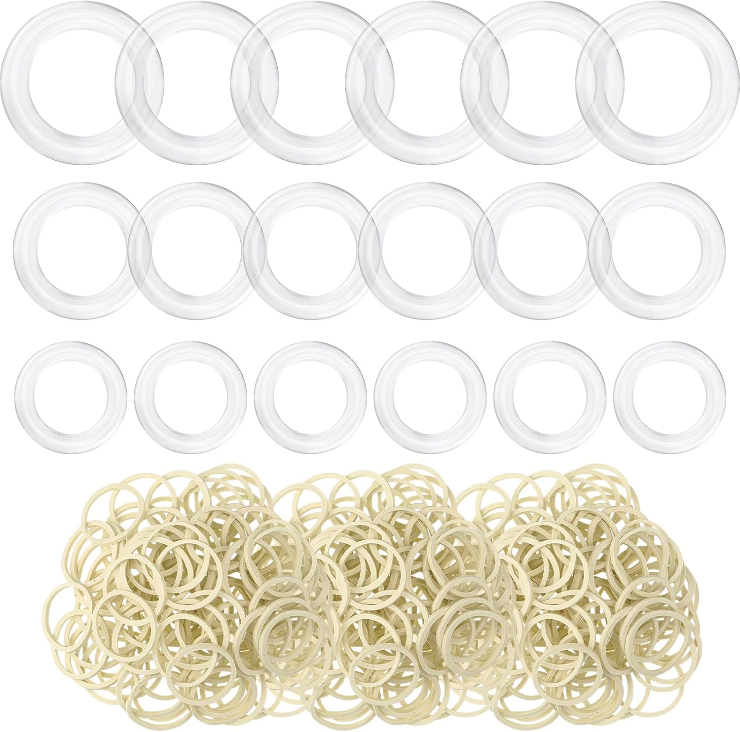 Weysat Cinch Clip Invisible Clothing Accessory with Rubber Bands Bulk for Shirt Skirt Set Dress Clips Back Cinch Rings Woman