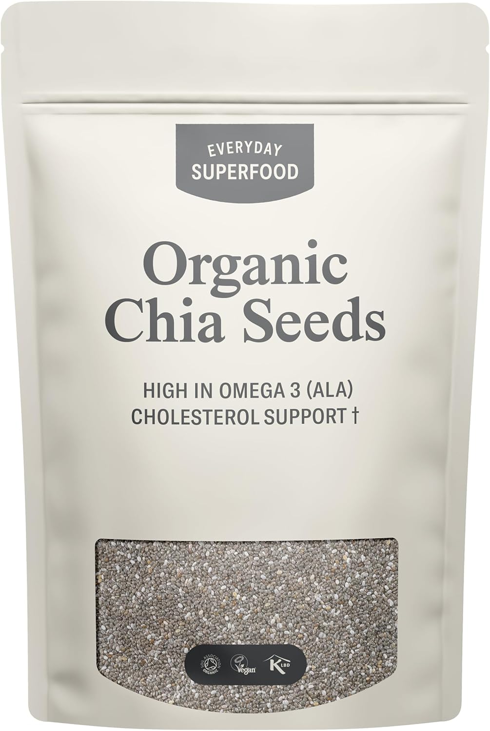 Everyday Superfood Organic Chia Seeds 190 Grams | Lab-Tested for Pesticides & Heavy Metal | Great for Weight Loss Drink
