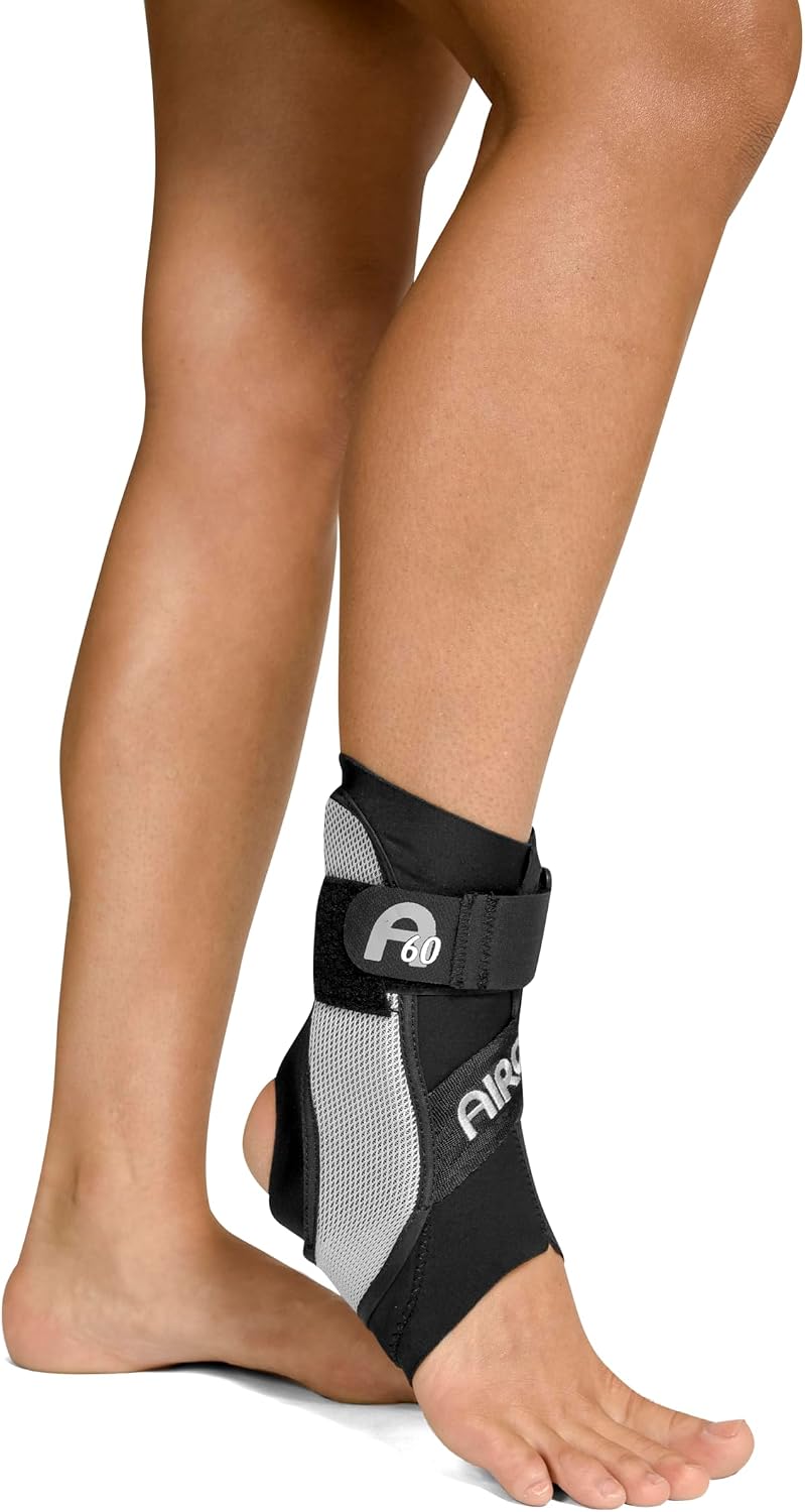 AIRCAST A60 Ankle Support for Sprained Ankles & Injury Protection - Waterproof, Large, Left