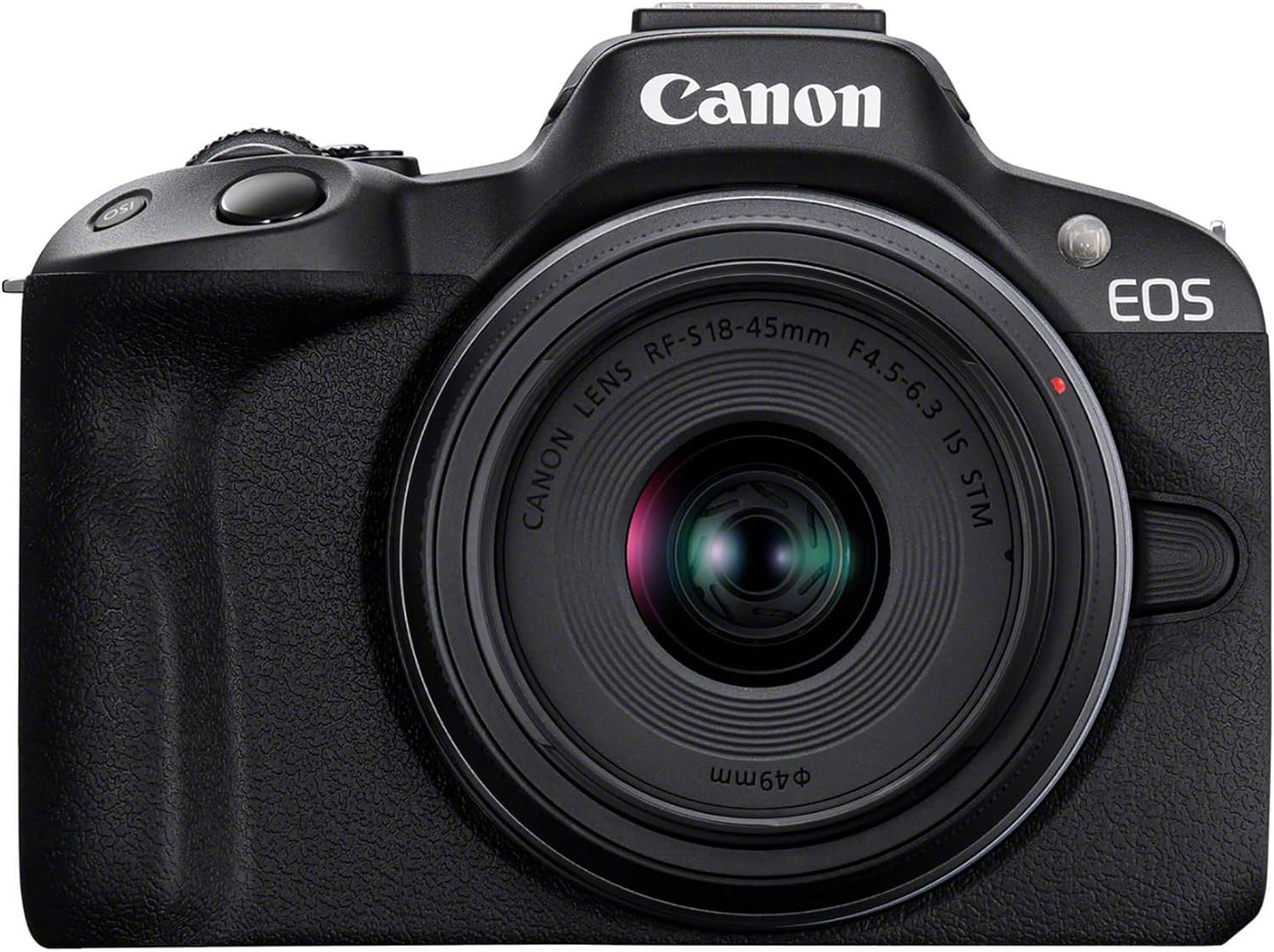 EOS R50 Black + RF-S 18-45mm F4.5-6.3 IS STM Lens Mirrorless camera for on-the-go content creators, shooting stills