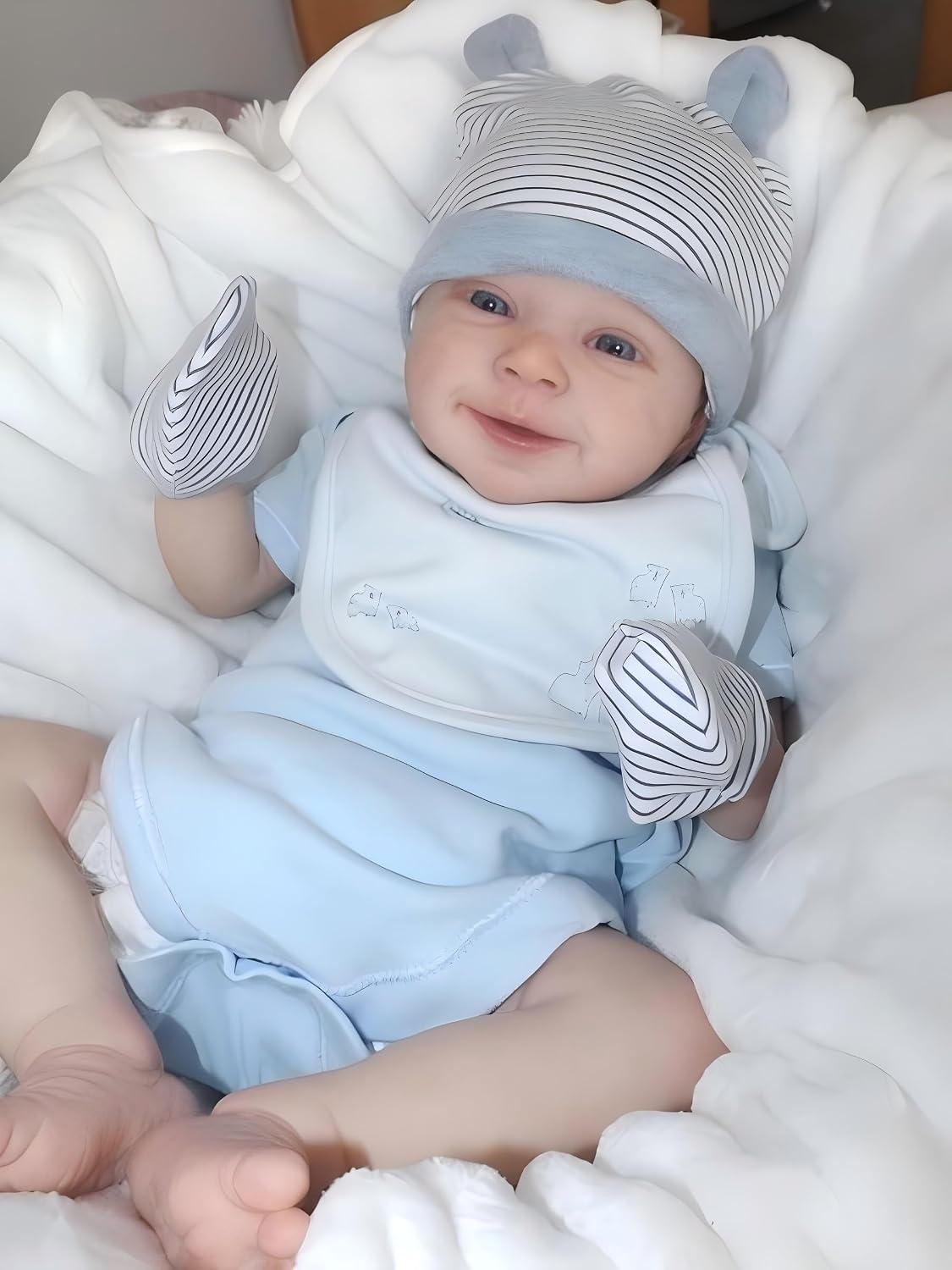 Pinky Reborn 20 Inch 50 cm Painted Hair Reborn Baby Dolls with Cuddly Body Realistic Boy Doll