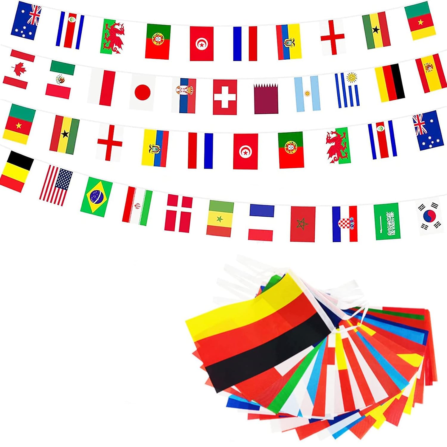 Oly Flags Bunting Flags,50M Oly Bunting Flag,200 World Country Flags,International World Flag Bunting Banner for Garden Bar Outdoor VE Day 80th Anniversary Party Decorations