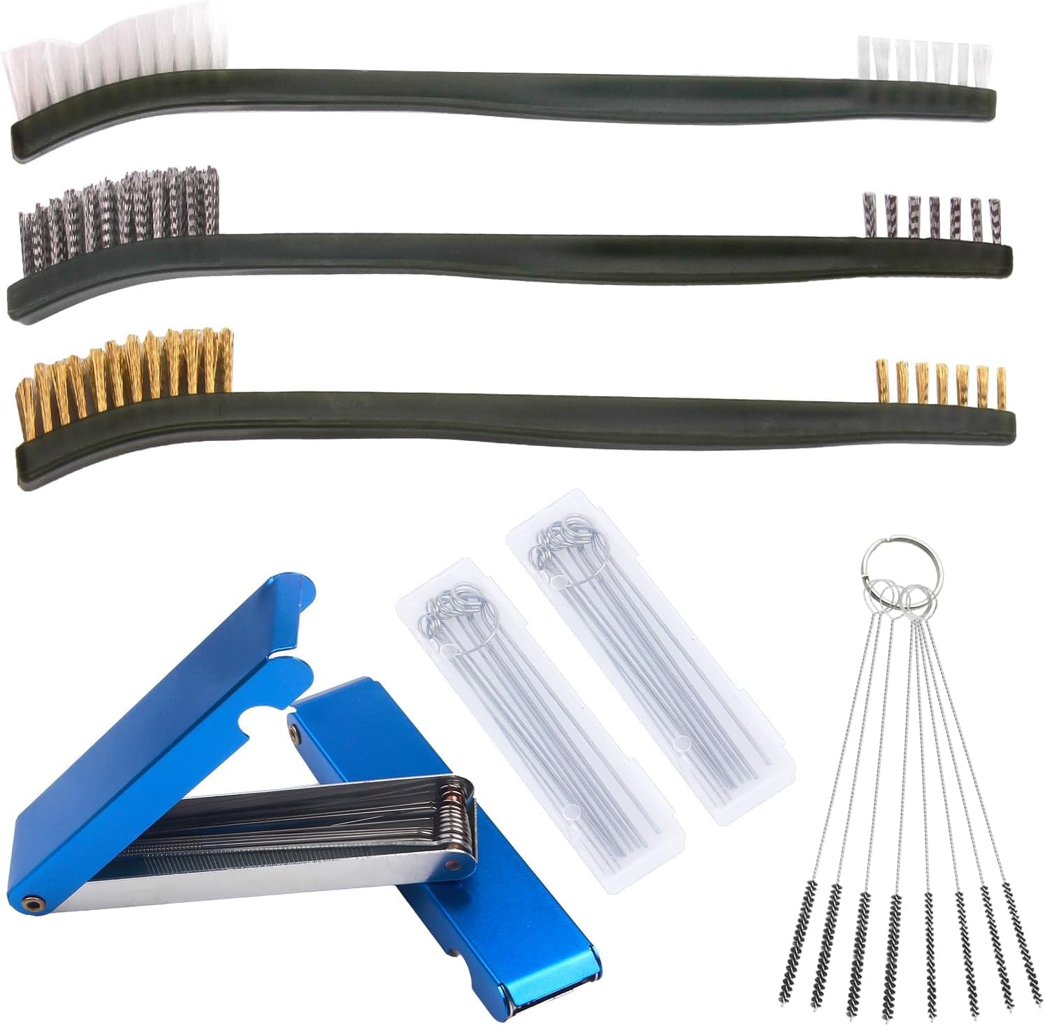 8 Pack Carburetor Cleaning Kit, Torch Tip Carb Dirt Remove Cleaner Set, Throttle Body Dirt Cleaner for Chainsaw Gas Orifices Welding Motorcycle ATV Carburetor Jet Stove Nozzles Shower Heads