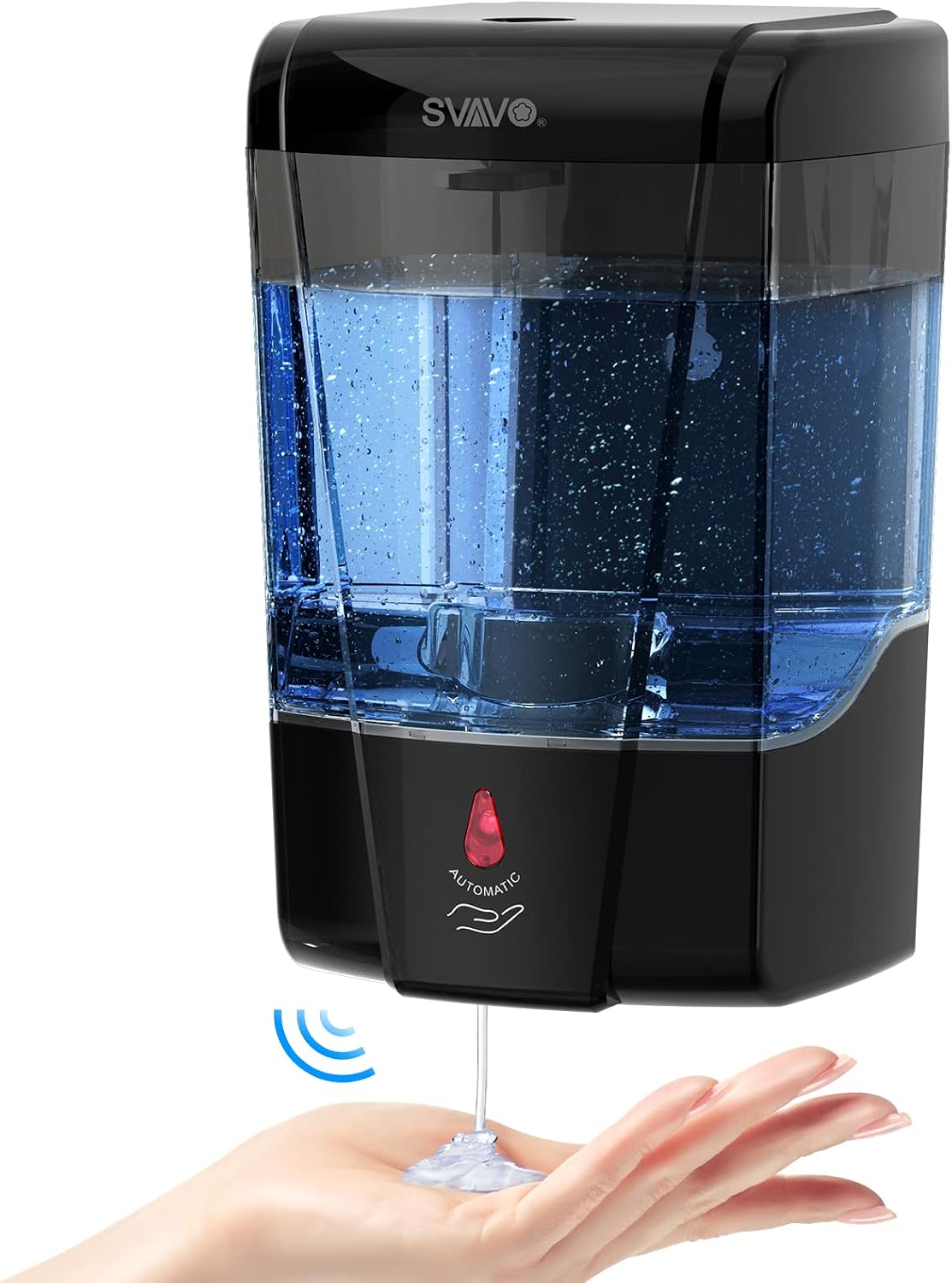 Automatic Soap Dispenser Hand Soap Dispenser Wall Mount 600m/21 fl.oz, Touchless Electric Sensor Pump Battery Operated for Offices Home Kitchen Bathroom Hotel Restaurant Commercial