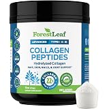 Collagen Peptides Powder Unflavored - Hydrolyzed Collagen Protein Powder Type 1, 2 & 3 - Grass Fed Keto Collagen Powder for Women & Men - Vital Hair, Skin, Nails, Joints, Recovery, 11g Per Serving