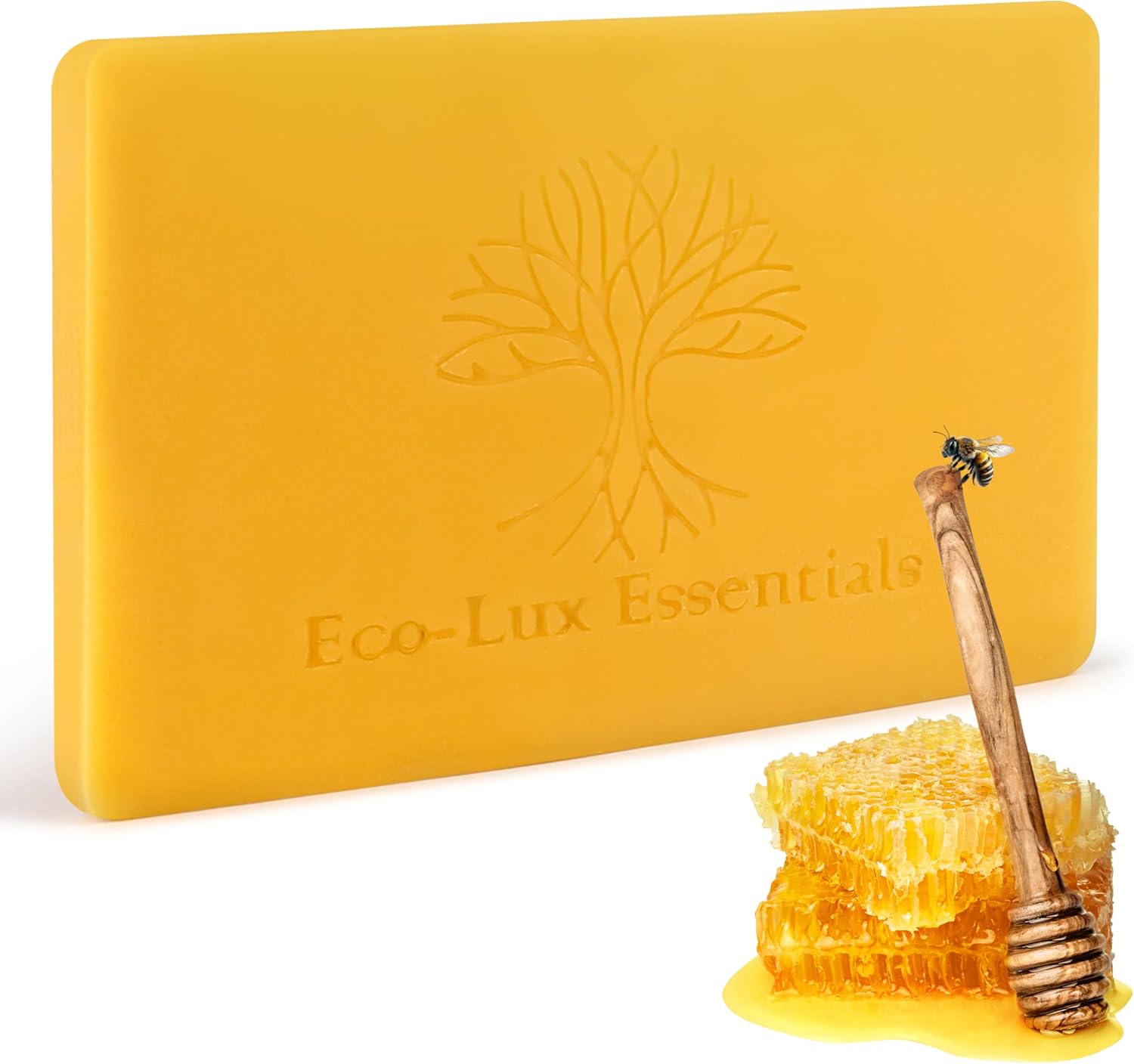 Yellow Bees Wax Block Large 100% Pure and Natural Triple Filtered Beeswax for Skin, Face, Body and Hair Care DIY Creams, Lotions, Lip Balm and Soap Making Supplies 14.4oz
