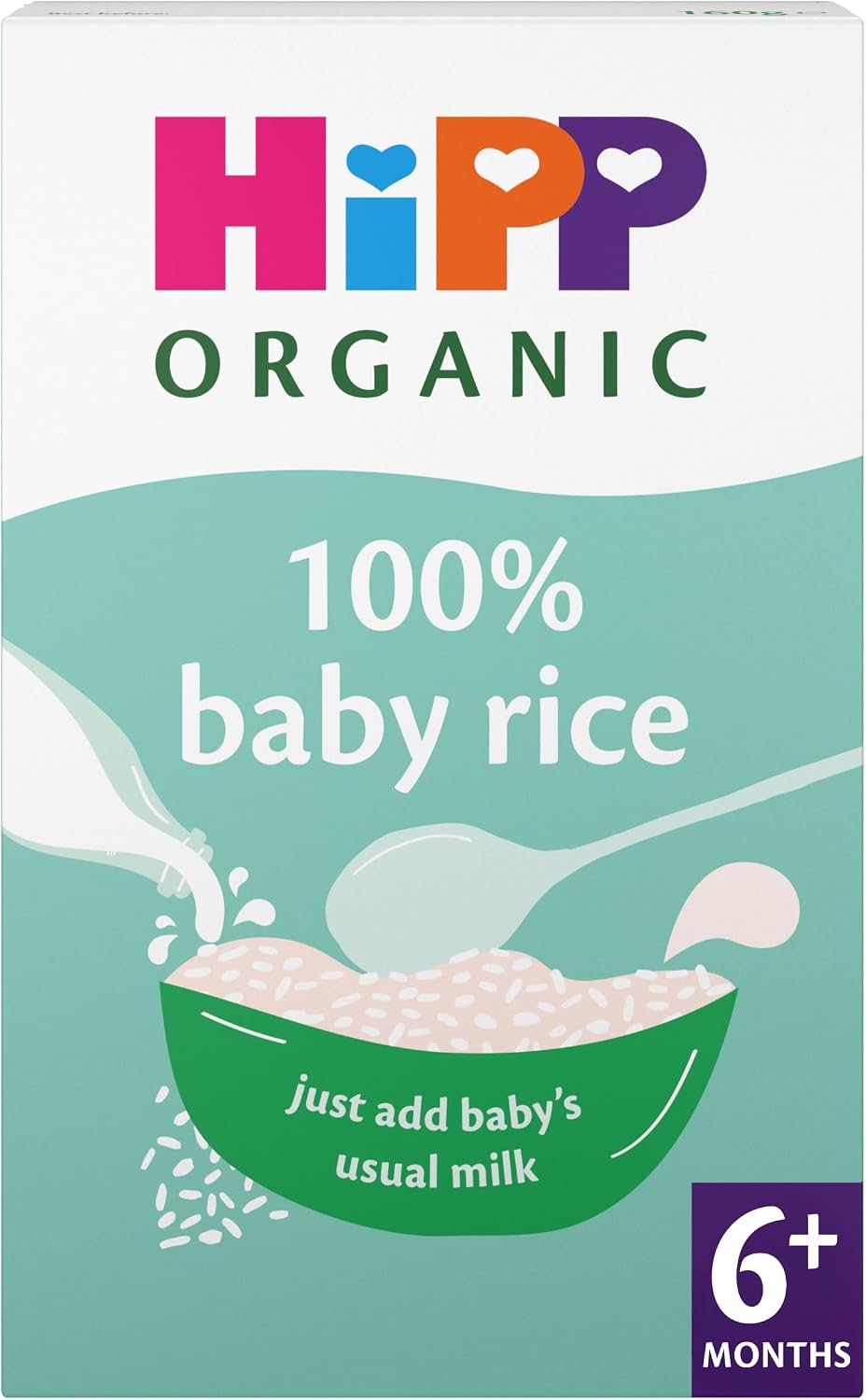 HiPP Organic 100% Baby Rice 6+ Months 160g (Pack of 4)