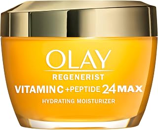 Olay Vitamin C MAX Face Moisturizer, Brightening Cream for Women, Hydrating, Evens Tone, Dark Spot & Hyperpigmentation Reduction, Glowing Skin Care - Niaciniamide, Peptides 1.7 Oz