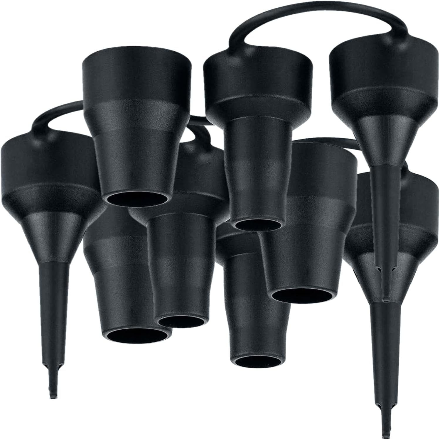 3 Sets Air Pump Nozzles Replacement, Plastic Inflatable Nozzles, 3 Sizes Air Pump Attachments for Inflatable Bed Mattress Pool Floats- Black