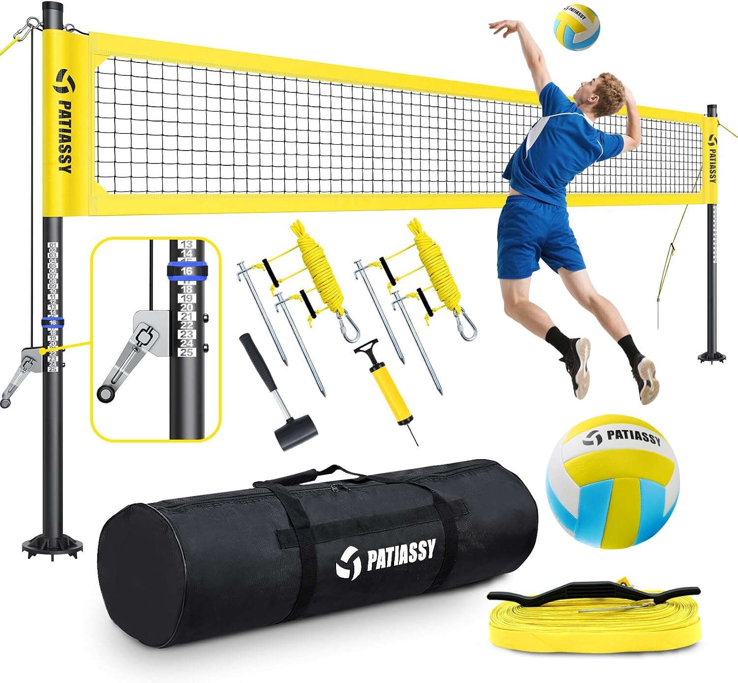 Professional Heavy Duty Volleyball Net Set for Backyard Outdoor