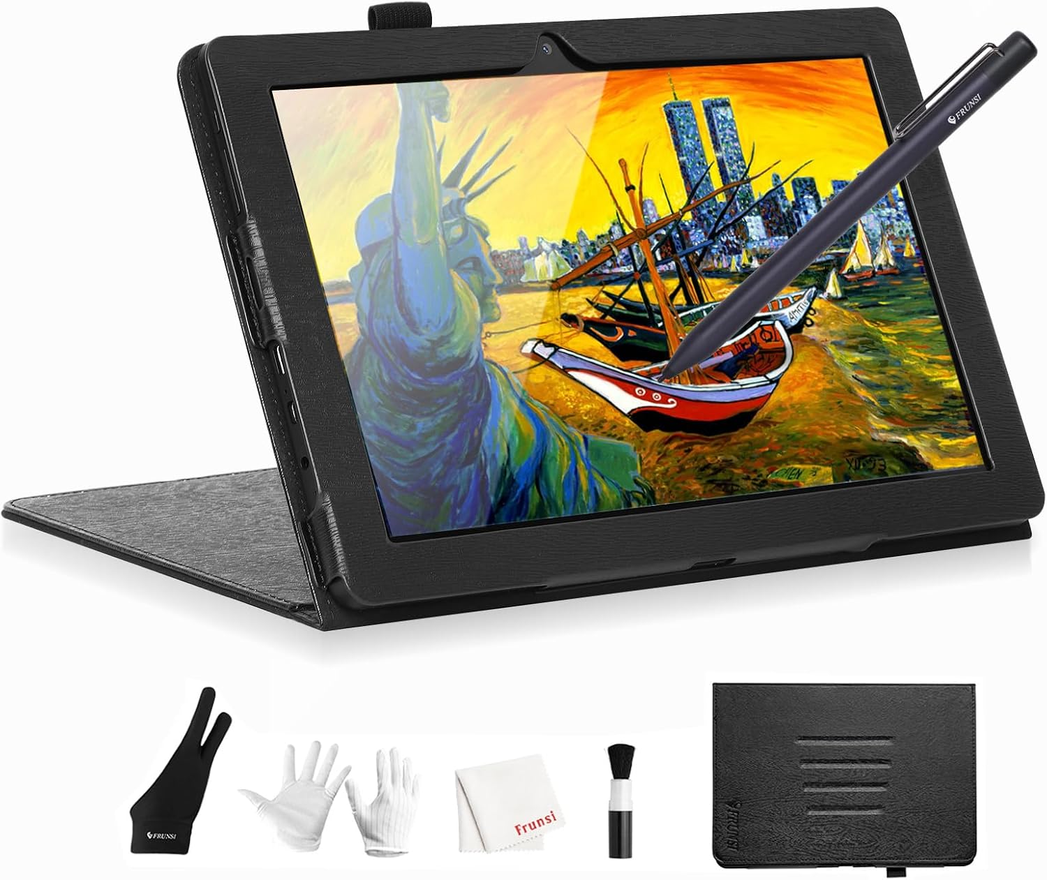 Frunsi-T8 Standalone Drawing Tablet with Screen,8 inch Screen, No Computer Needed,Stylus Pen,More Bonus,Drawing Apps Tutorials Pre-Installed,Best Gift for Beginner,Digital Artist,Designer