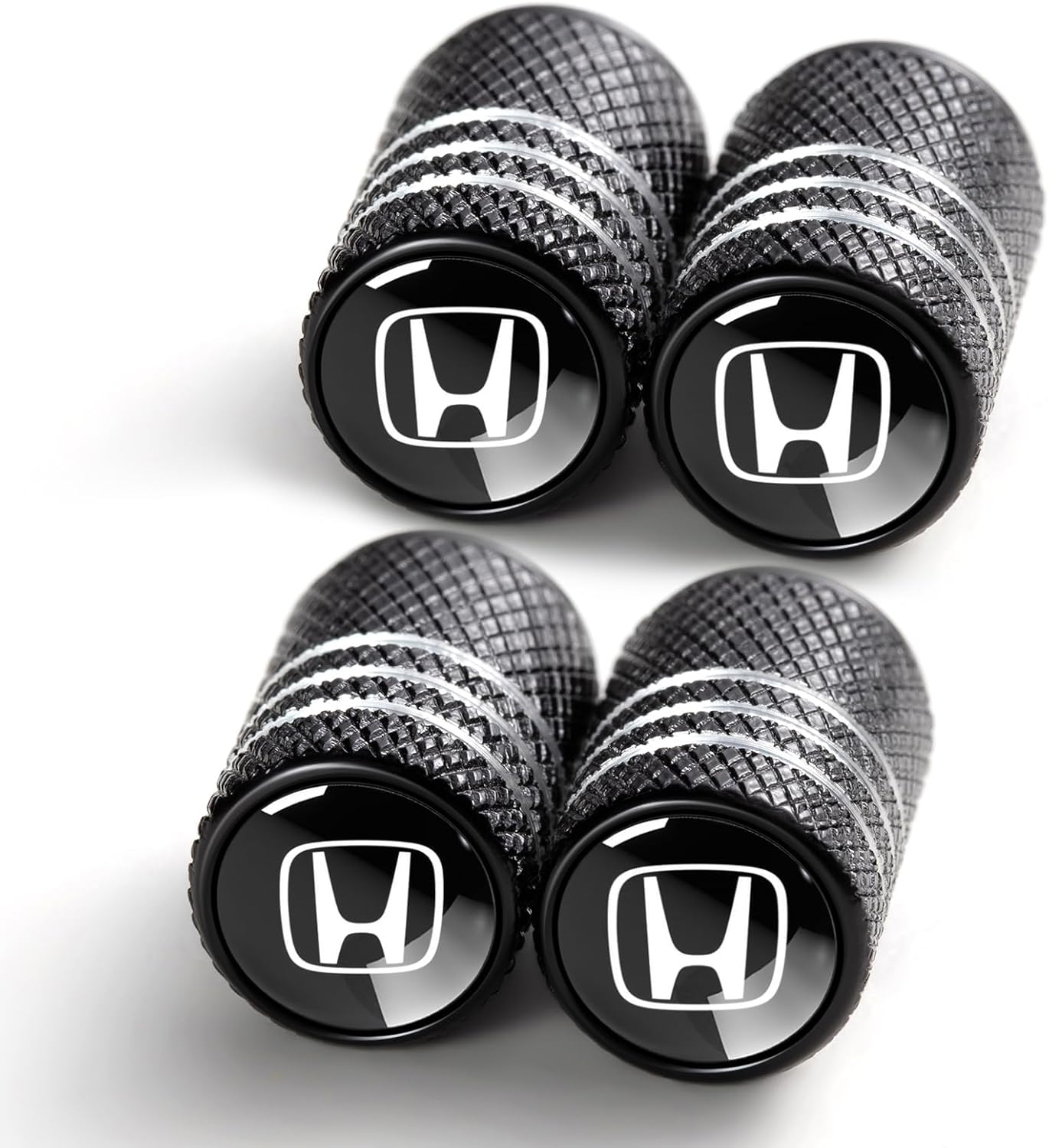 Tire Valve Stem Cap Cover for Honda Belt O-Ring Seal Corrosion Resistant,Tire Valve Stem Air Cap 4 Pack Black…