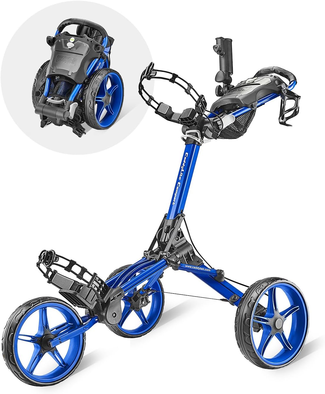 Caddytek CaddyLite Compact Semi-Auto Folding and Unfolding Golf Push Cart