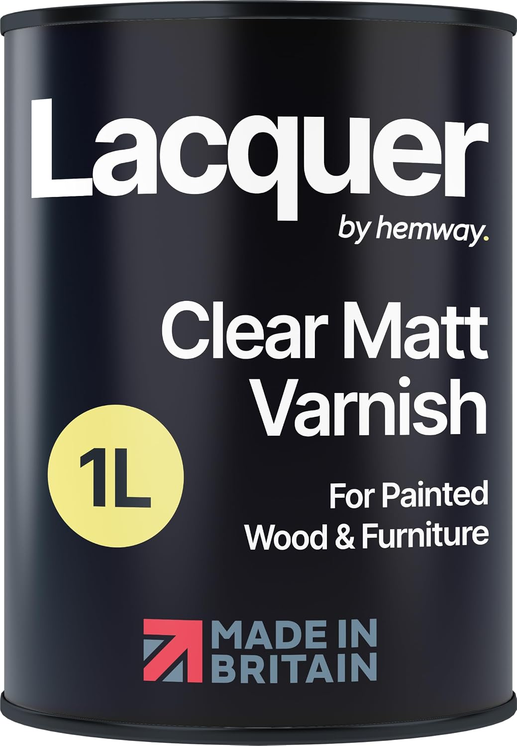 Hemway Matt Clear Lacquer 1L, Multi-Surface Sealer Varnish Wood, Furniture | Interior & Exterior | Waterproof, Weatherproof, Fast-Drying Clear Varnish | Protective Durable Matt Finish Top Coat