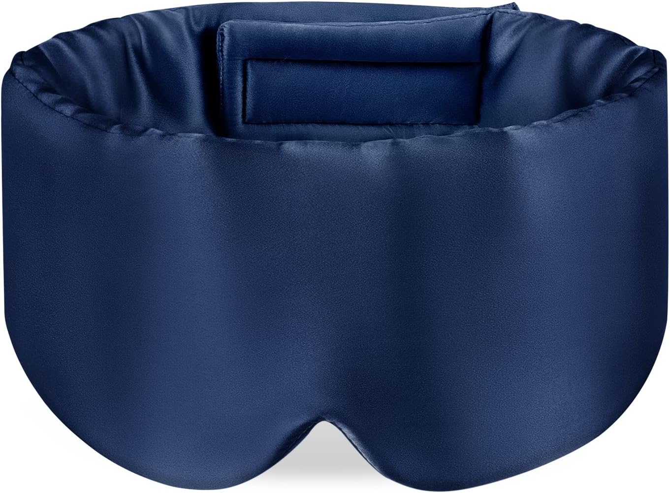 OLESILK Sleep Mask, 100% Natural Mulberry Silk Eye Mask for Women and Men with Adjustable Strap, Large in Size, Blindfold for All Night Sleep, Navy