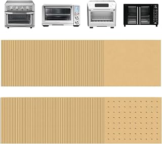 9 x11 inch Parchment Paper Liners Disposable 170 Pcs, Perforated &without Holes Sheets Combo, 85-Pcs Each, Air Fryer Toaster Oven Tray Rectangle Basket Baking Pan Accessories