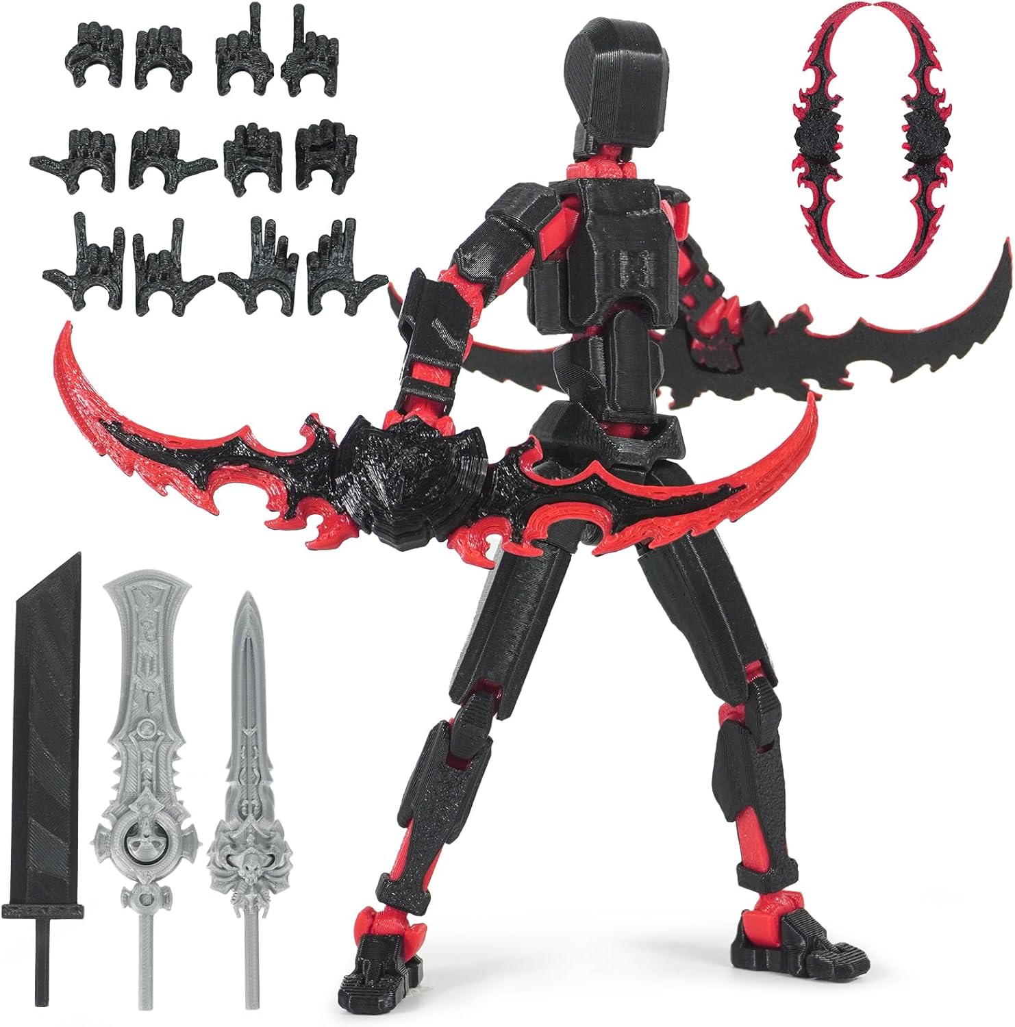 Dummy13 Action Figure Set, Pre-Assembled 3D Printed Titan and Robo Figures, Highly Articulated Robot Toys with Interchangeable Accessories, Perfect for Collectors and Hobbyists