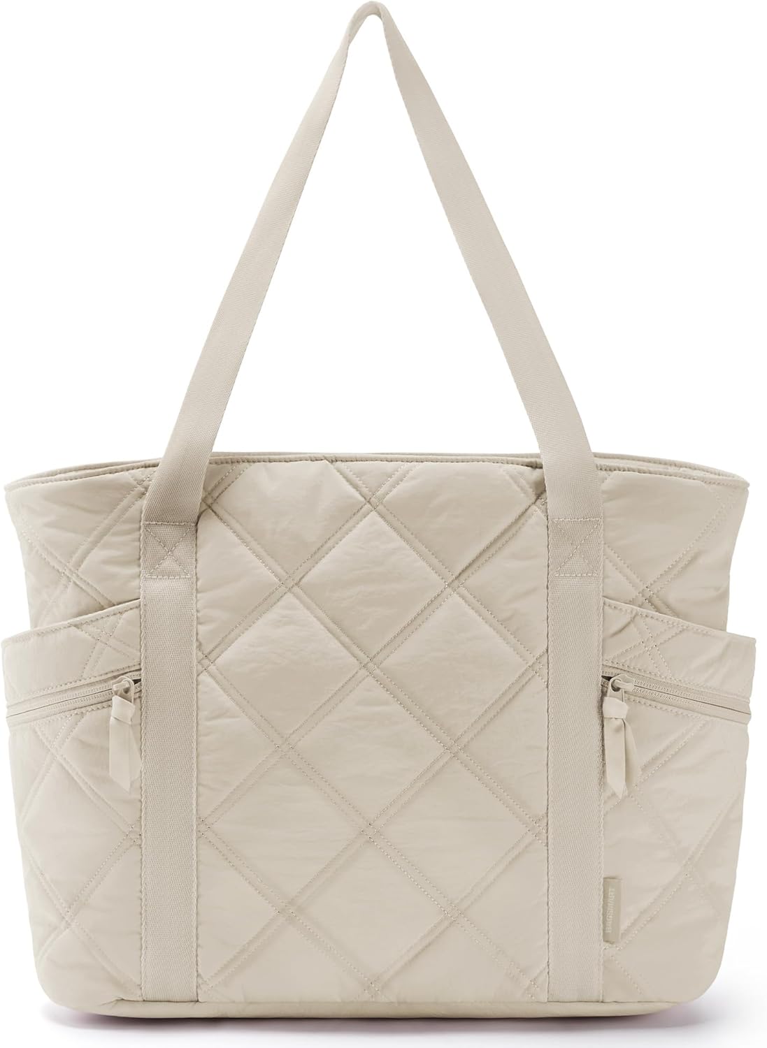 bagsmart Women's Handbag, Tote Bag, Foldable Handbag, Travel Essentials Quilted Nurse Bag, Women's Carry-On Bag for Travel, Gym, Work, School