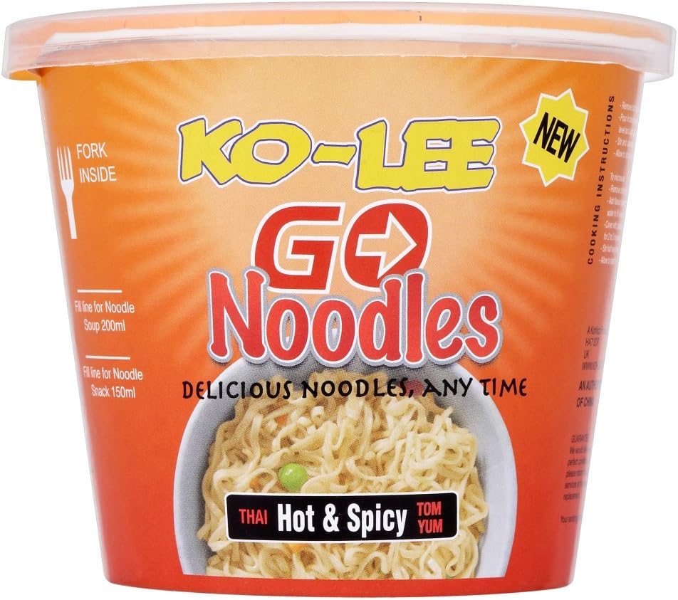 Ko-lee Go Cup Noodles Hot and Spicy Flavour 65 g (Pack of 6)