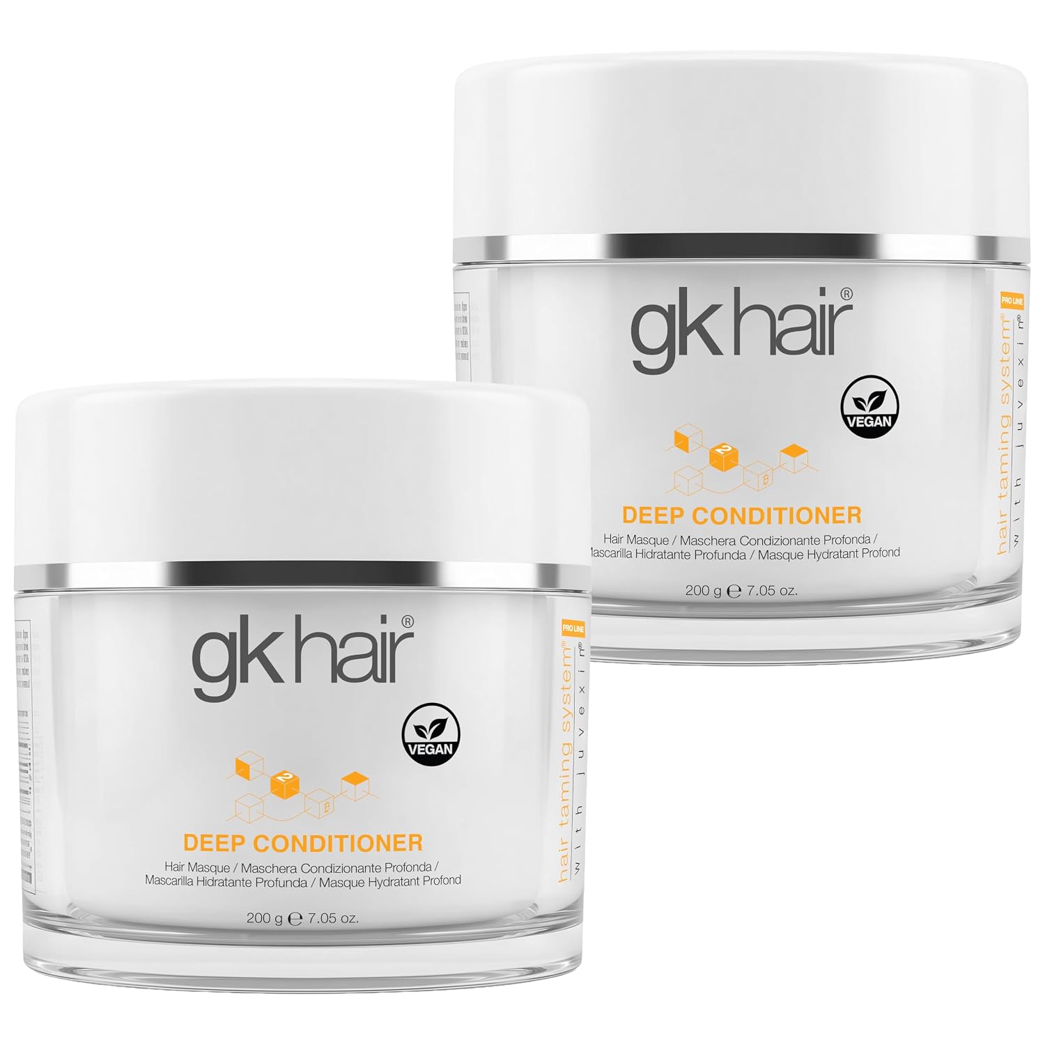 GK HAIR Deep Conditioner Hair Masque 7.05 Oz Pack of 2 – Hydrating Hair Mask with Jojoba Oil & Natural Grain Extracts, Deep Conditioning Treatment for Dry Damaged Hair, Anti Frizz Repair