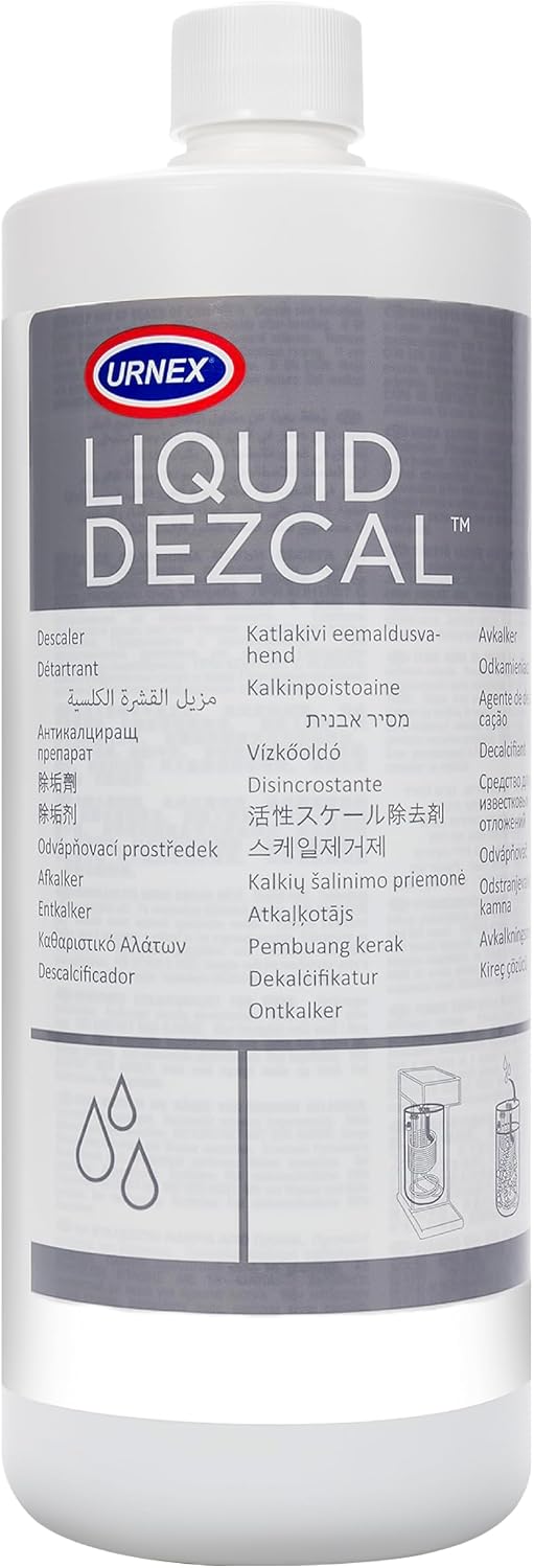 Urnex Liquid Dezcal Activated Descaling Solution - 33.6 Ounce (8 Uses) - For Use With Keurig 1.0/2.0, Home Coffee and Espresso Machines, Kettles, Garment Steamers