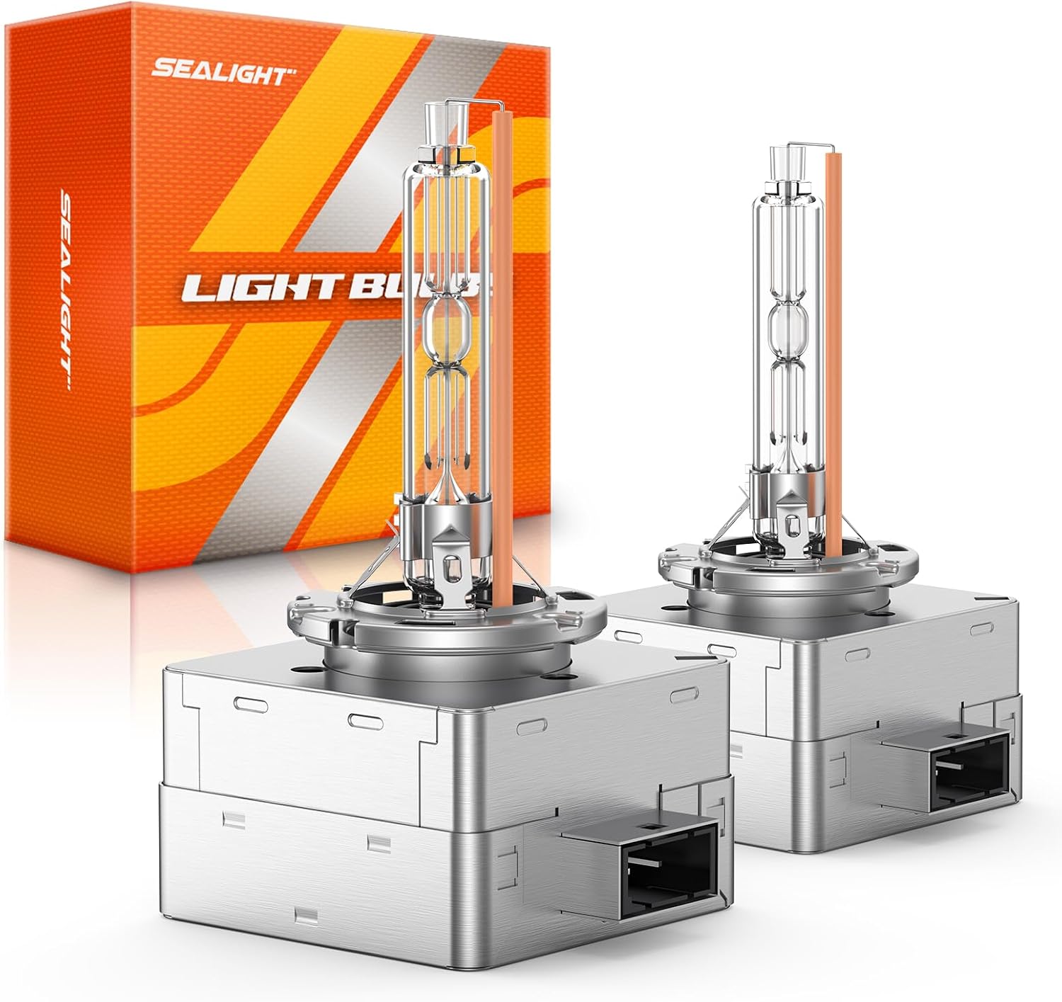 SEALIGHT D3S HID Bulbs, 6000K Daylight White Enhanced Visibility, 35W Direct Fit for 66340, 42403, 42302 (42403C1) D3S Xenon Bulb, Pack of 2 (Halogen Headlamp Incompatible)