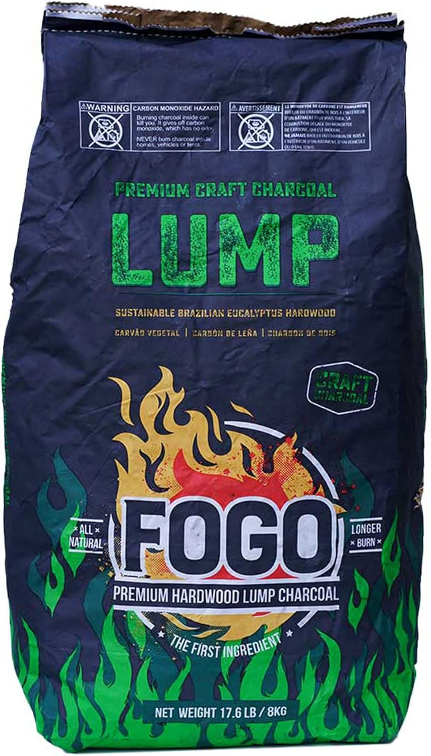 FOGO Eucalyptus All Natural, Rodizio Quality Lump Charcoal for Grilling and Smoking, 17.6lb Bag