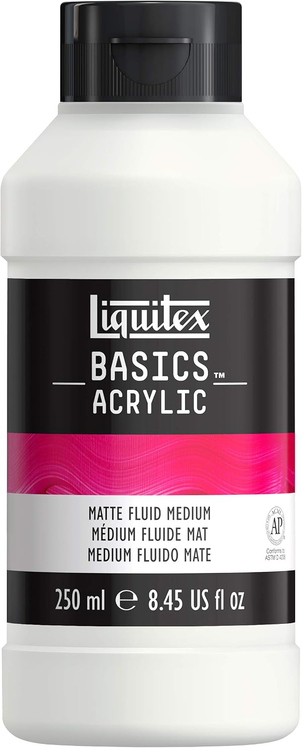 Liquitex BASICS Matte Fluid Medium, 250ml (8.4oz) Bottle