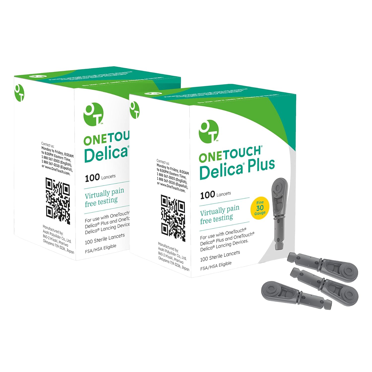 OneTouch Delica Plus 30-Gauge Lancets for Diabetes Testing, 200 Count