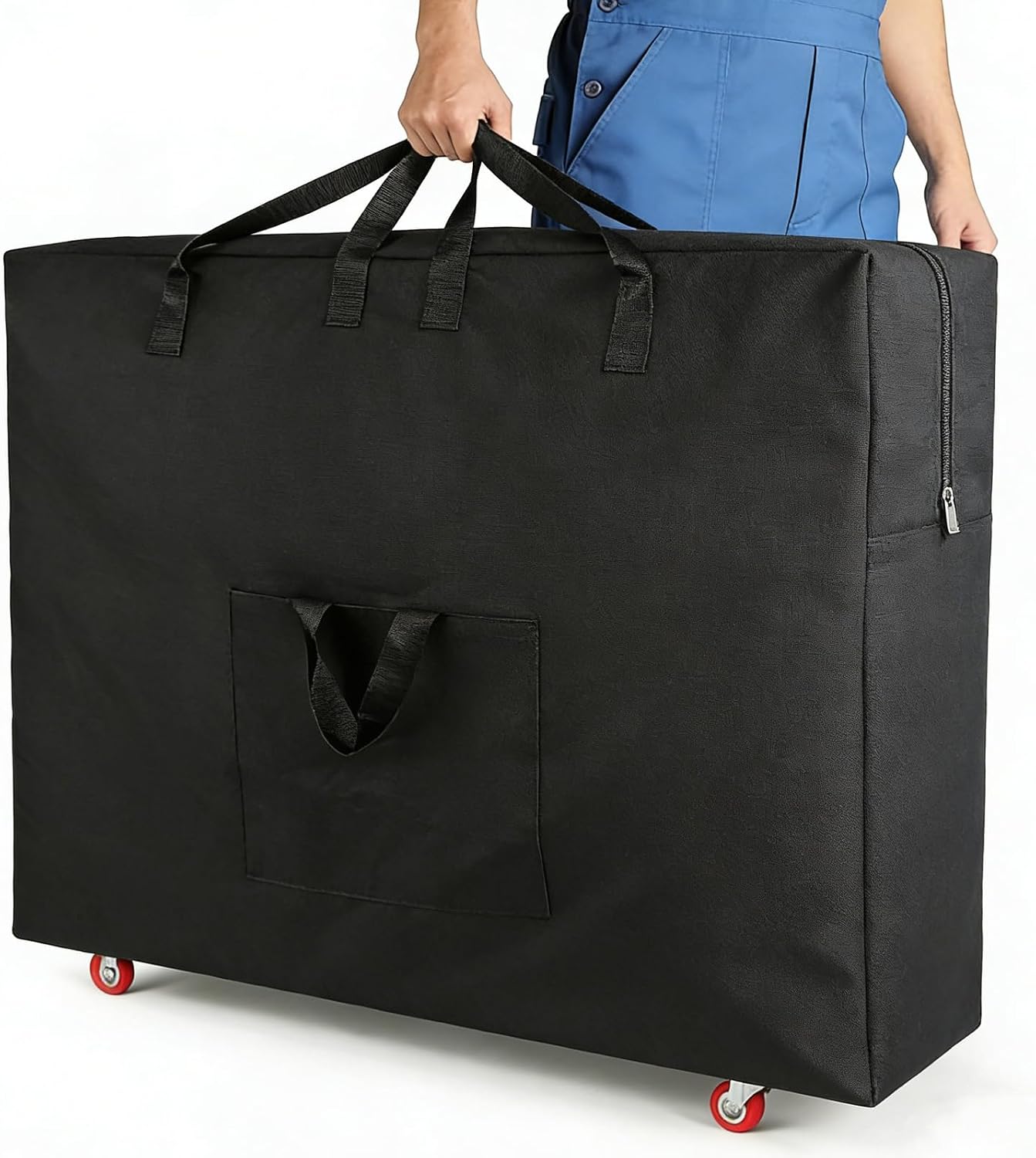 Qivine Upgrade Massage Table Carry Case with Wheels, 28-37 Inch Portable