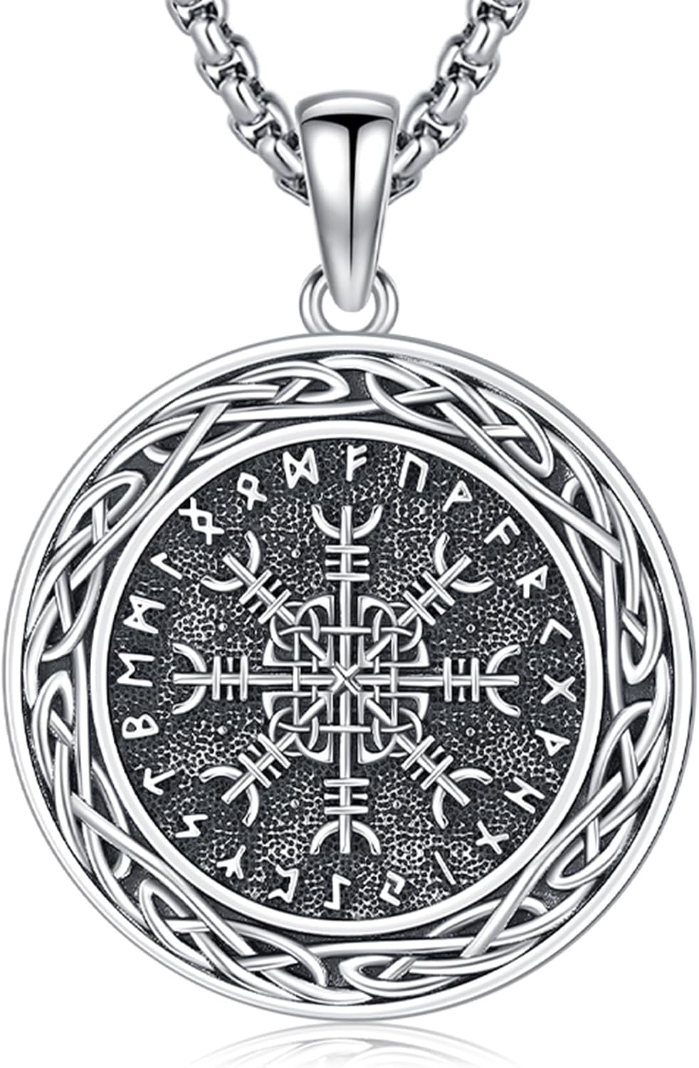 Viking Mjolnir Thors Hammer Necklace Norse Thor Talisman Amulet Pendant 925 Sterling Silver 18k Gold Plated Viking Jewelry Gifts for Men Women