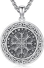 Viking Mjolnir Thors Hammer Necklace Norse Thor Talisman Amulet Pendant 925 Sterling Silver 18k Gold Plated Viking Jewelry Gifts for Men Women