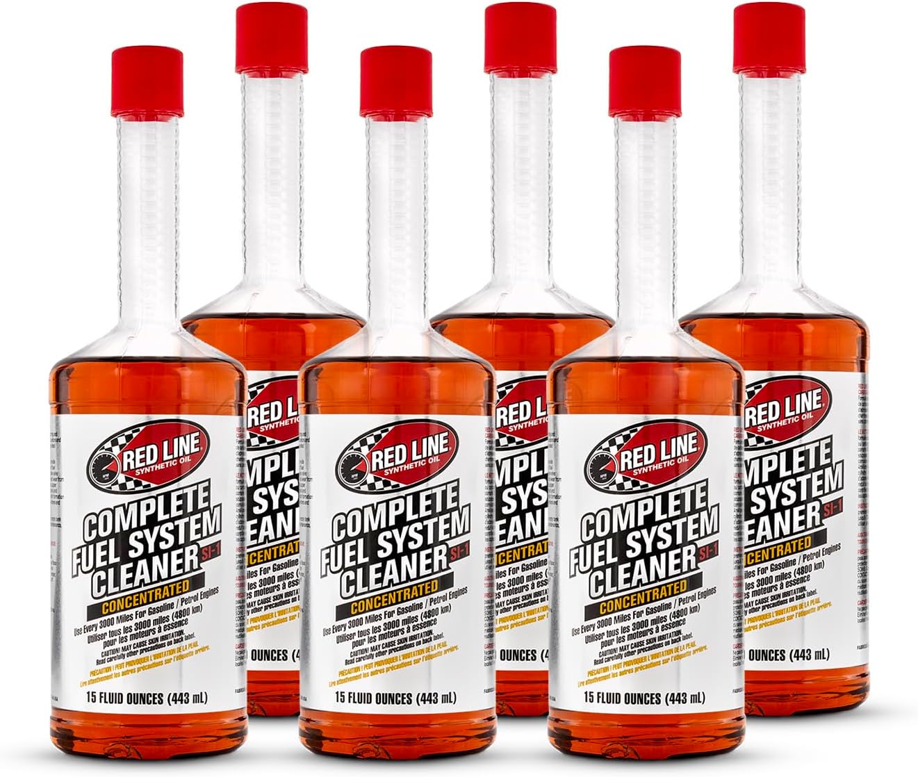 Red Line 60103 SI-1 Complete Fuel System Cleaner, Cleans and Prevents Corrosion in Fuel Systems, Cleans Injectors, Carburetors, Valve and Combustion Chamber Deposits - 15 Ounce (6 Pack)