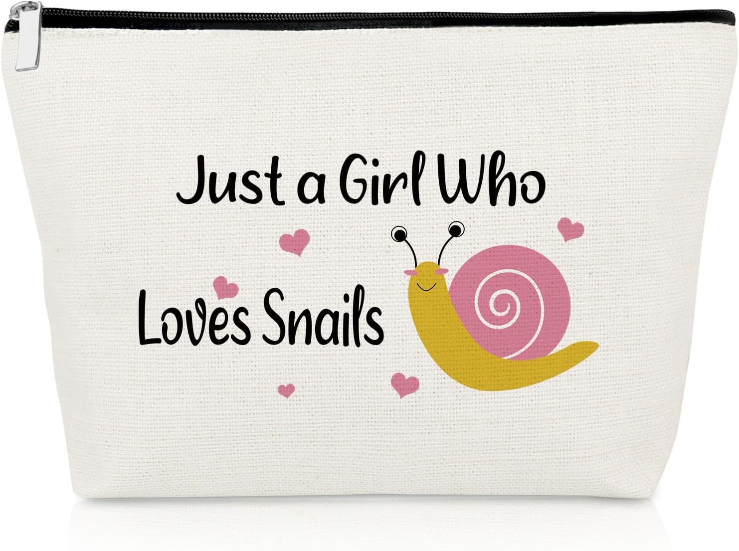 Snail Lovers Gifts Makeup Bag Snail Themed Gifts for Daughter Best Friend Sister Niece Birthday Christmas Graduation Present for Her Appreciation Present for Animal Lover Travel Cosmetic Pouch