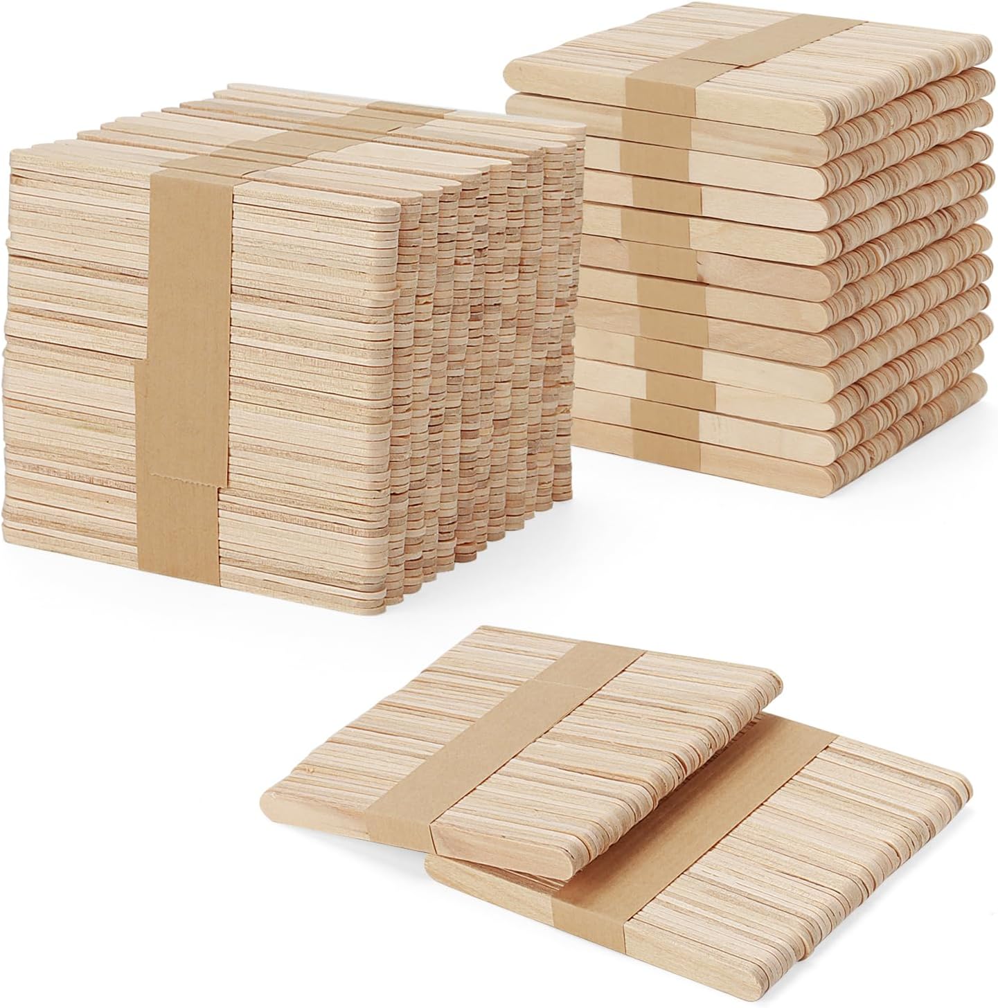 1200 PCS 4.5 Inch Birch Wood Craft Sticks, 114 x 10mm Lollipop Sticks for Crafts Arts DIY Decoration