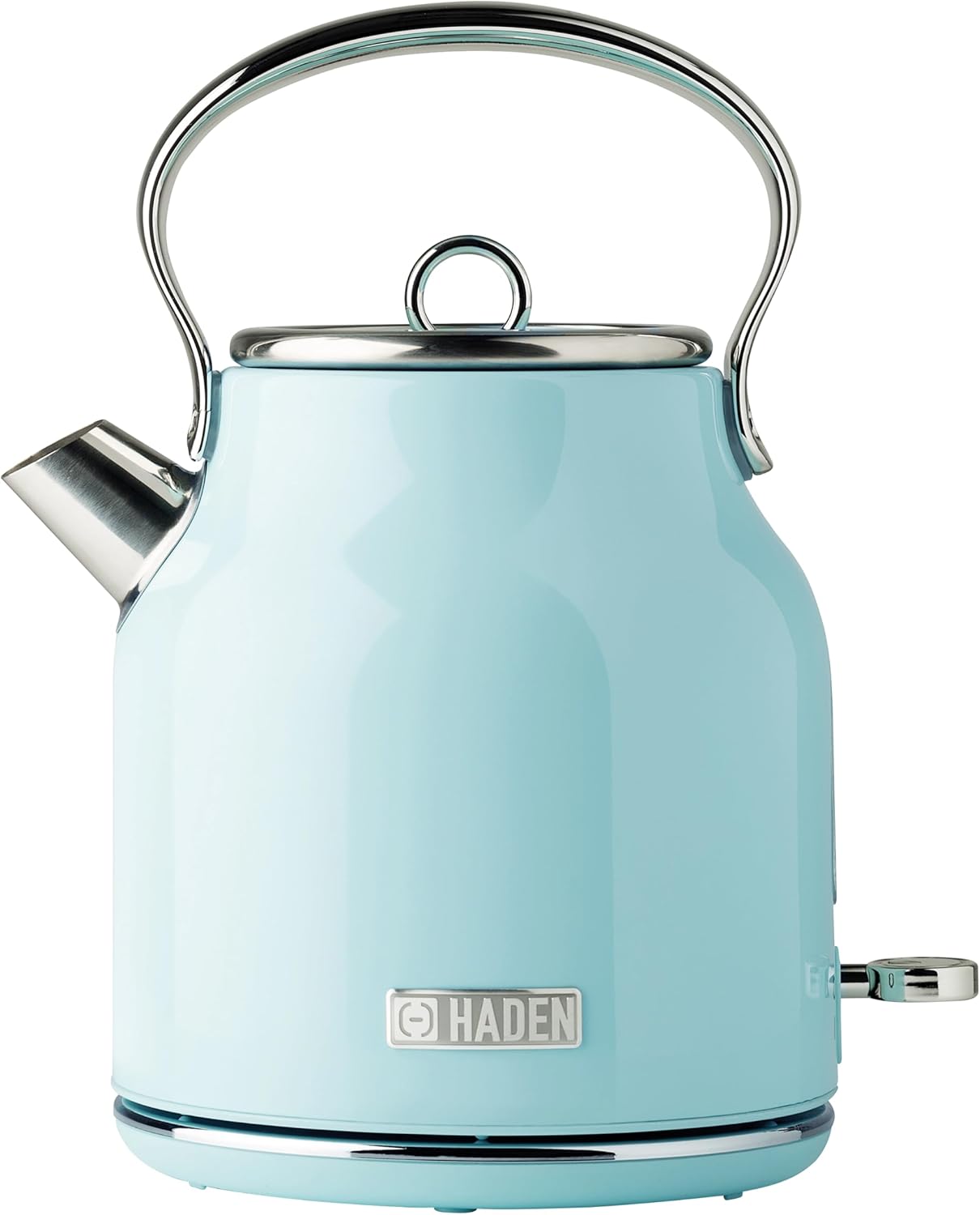 Haden Heritage Blue Electric Kettle - Energy Efficient - Rapid Boil and Boil Dry Protection - Stainless Steel Housing - Retro Kettle - 3000W - 1.7 Litre