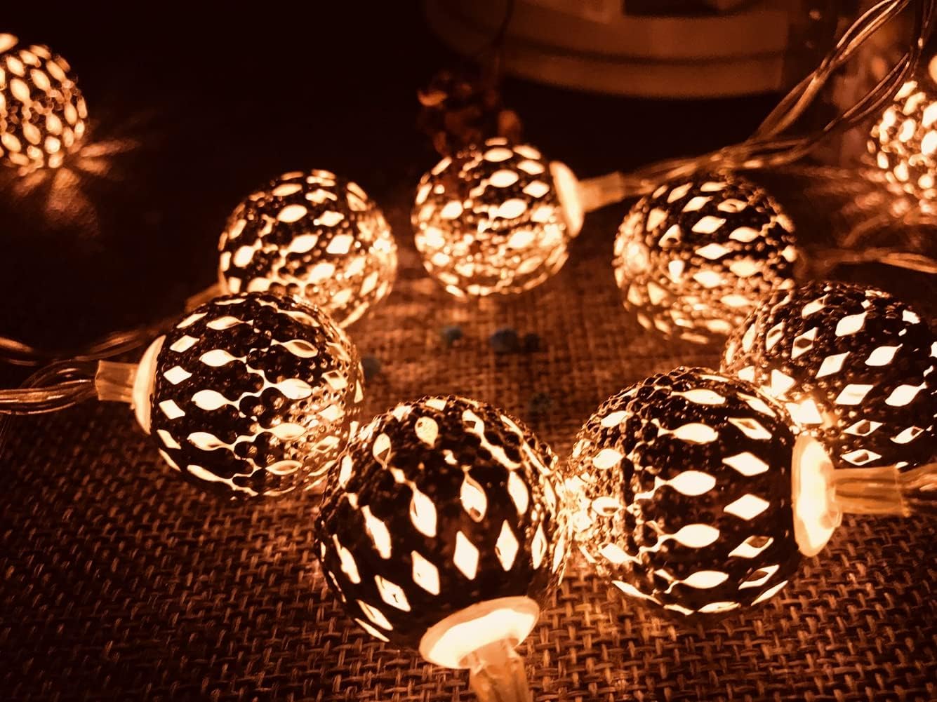 LEDs Christmas Moroccan Fairy Lights Festival Ambiance Lighting for Bedroom Living,Wedding,Christmas,Party,Home(2 M 20 LED)