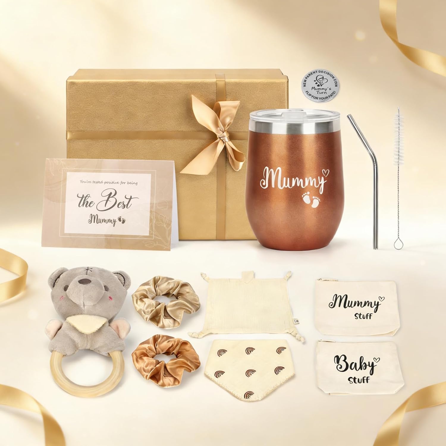 New Mum Pamper Kit, Baby Shower Gifts for Mum, Baby Gift Basket Set
