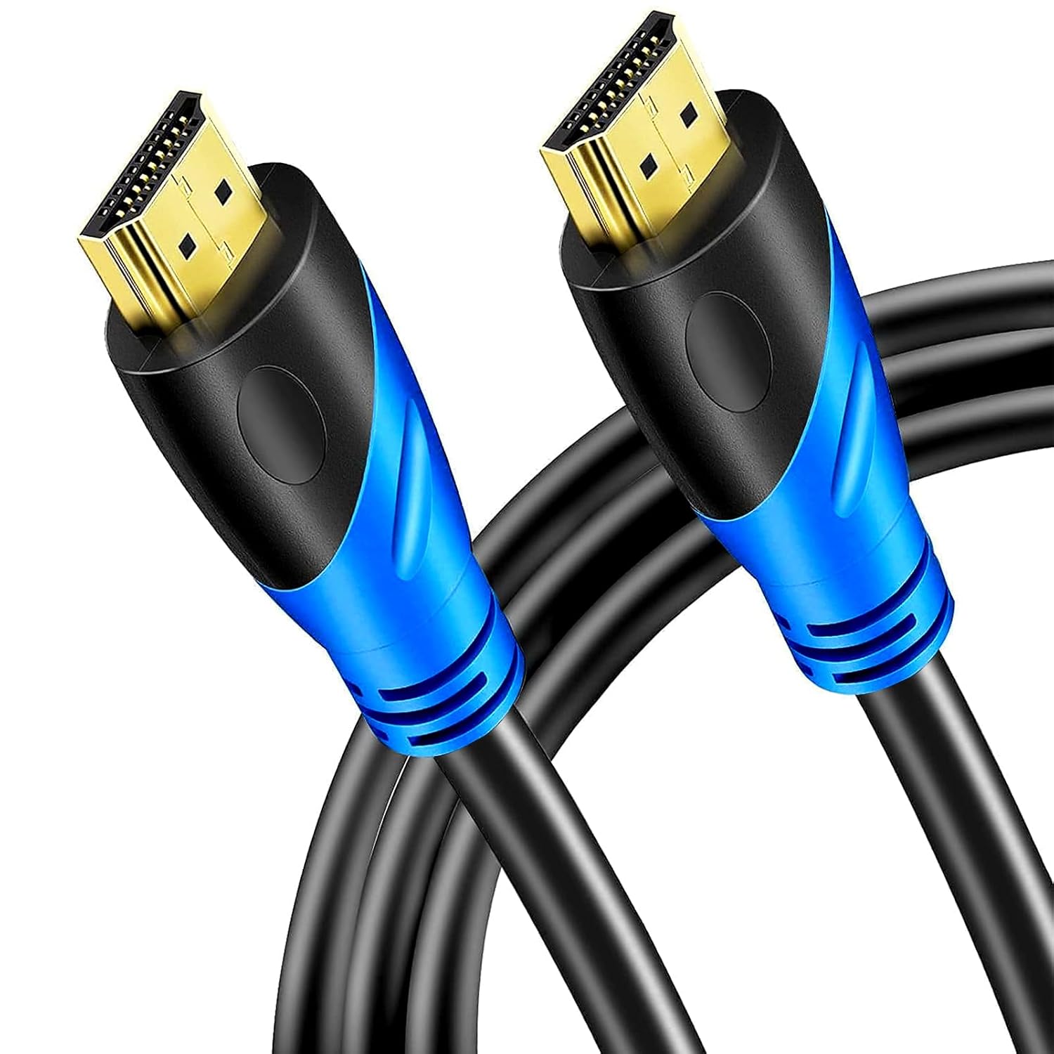 Rommisie 4K/60HZ HDMI Cable 2M (HDMI 2.0,18Gbps) Ultra High Speed Gold Plated Connectors,Ethernet Audio Return,Video 4K,FullHD1080p 3D Compatible with Blu-Ray,TV, Playstation, PS3, PS5, PC, HDTV