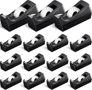 Colarr 15 Pack Desktop Tape Dispenser Non Skid Base Tape Dispensers Desk Tape Dispenser Tape Roll Dispenser for Office Home, Tape Not Included