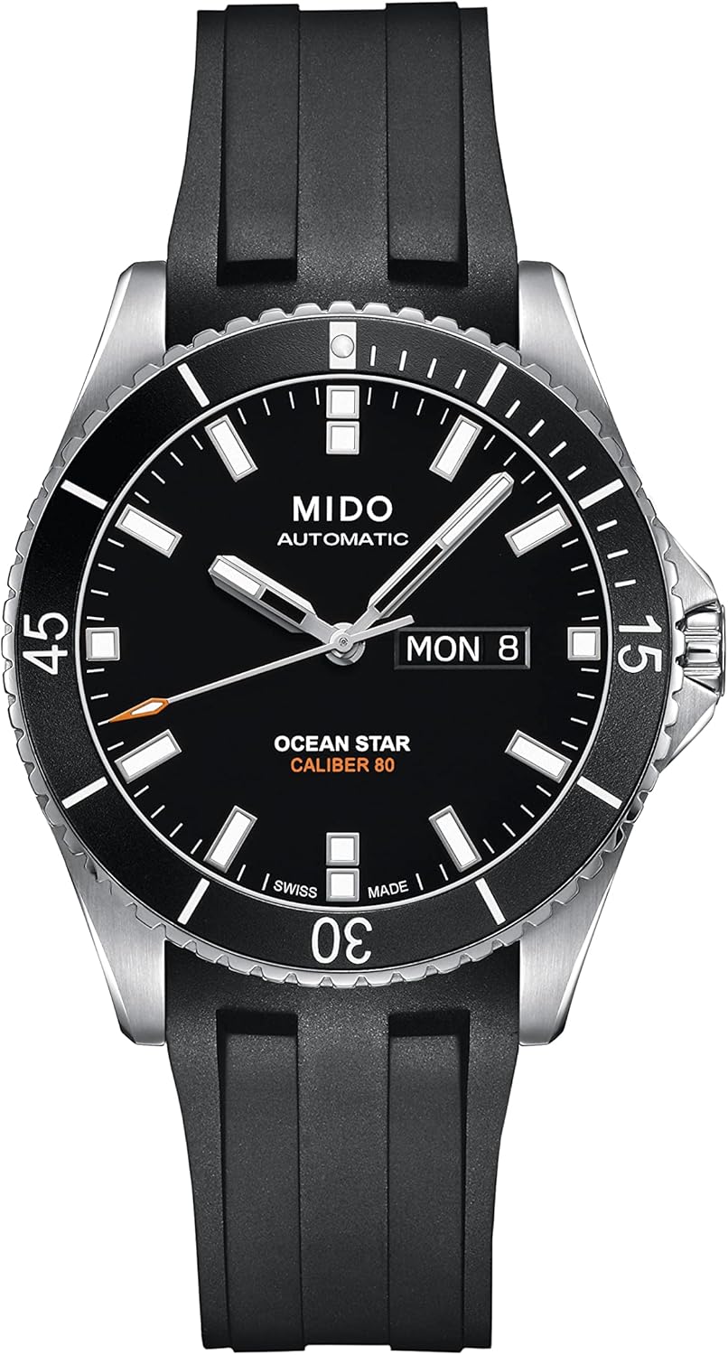 Mido Men's Ocean Star Captain V 42.5mm Black Rubber Band Steel Case Automatic Watch M026.430.17.051.00