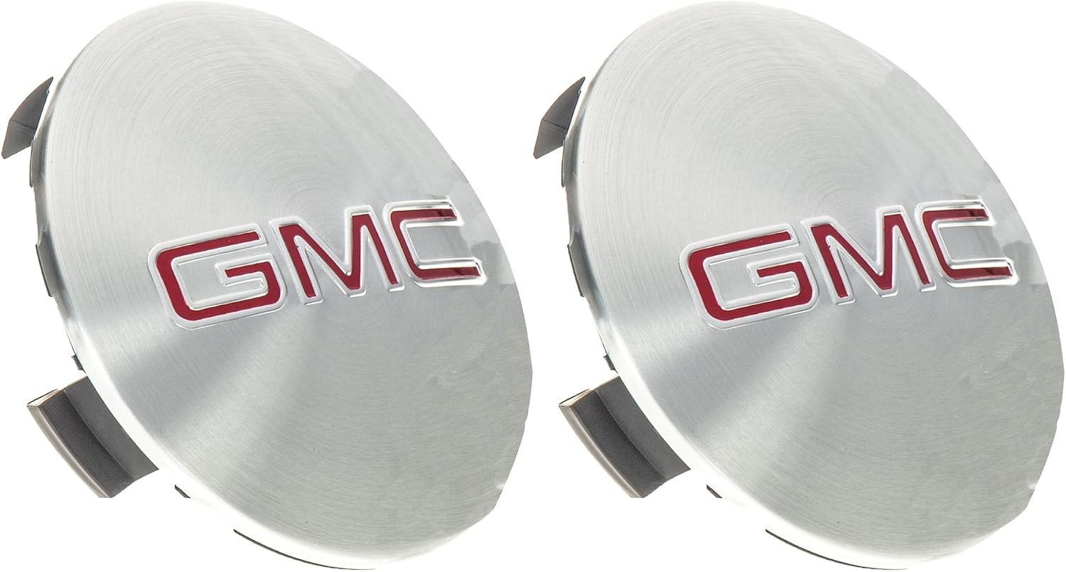 OEM NEW Wheel Hub Center Cap Set Brushed Aluminum w/Logo 07-16 Acadia 9597360