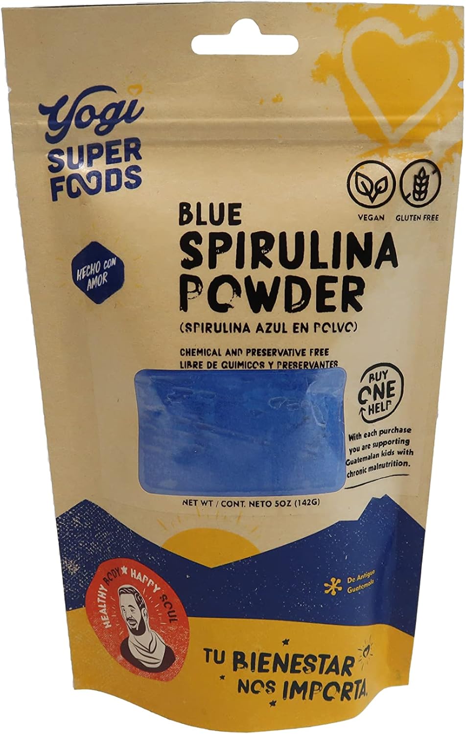 Blue Spirulina Powder Made from Blue-Green Algae Extract - Superfood Plant, Rich Source of Protein, for Immune Support, Energy, Natural Food Coloring for Baking - 5 Ounce Bag