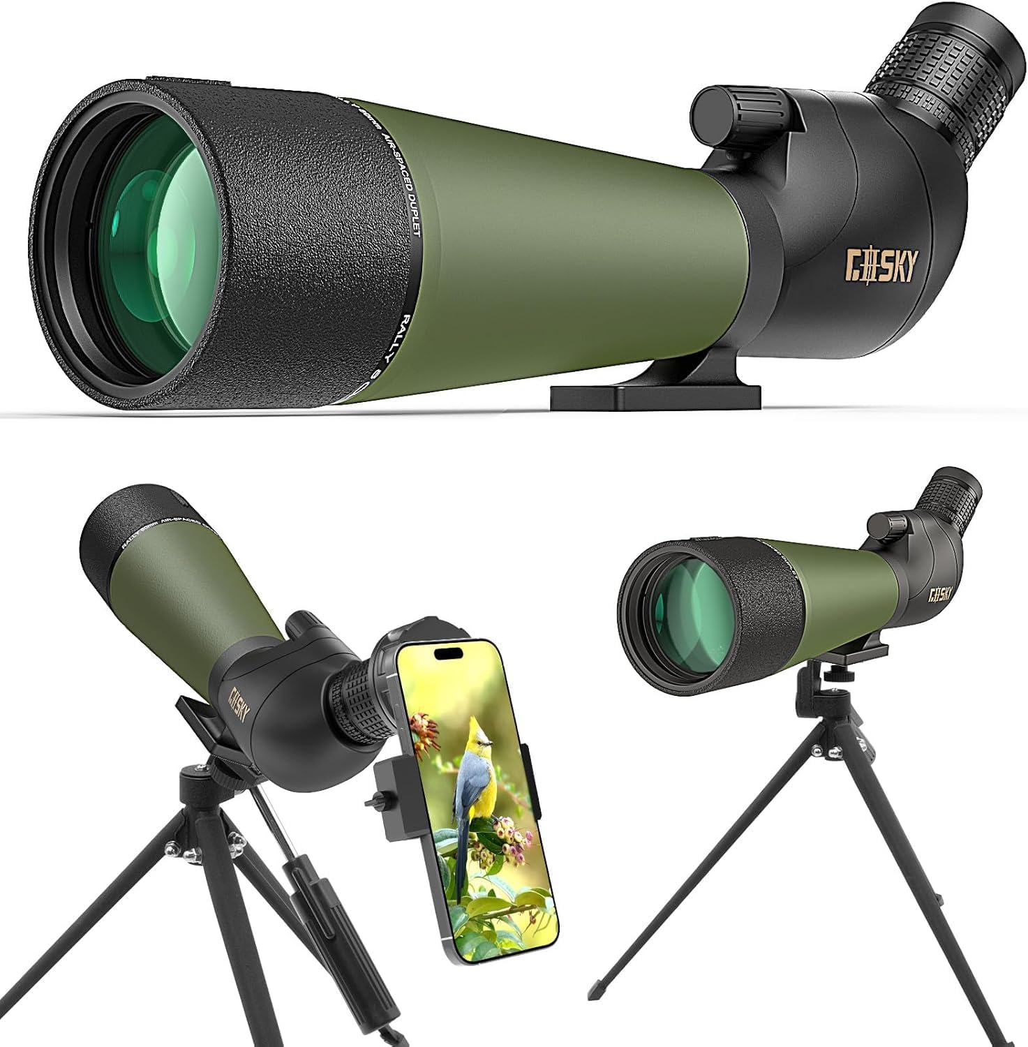 Gosky Flagship DiamondEdge 20-60x80 Spotting Scope for Birdwatching
