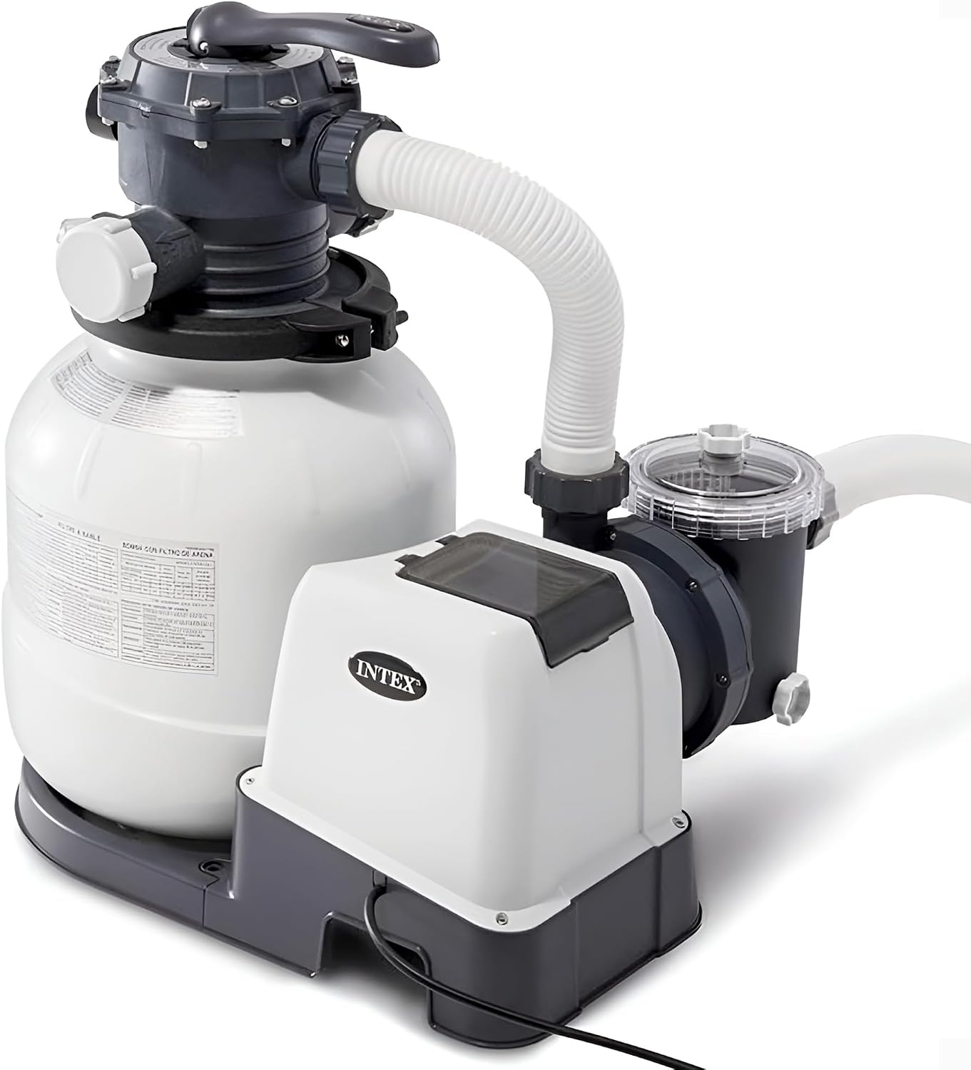 Intex SX2100 Krystal Clear Sand Filter Pump for Above Ground Pools: 2100 GPH Pump Flow Rate – Improved Circulation and Filtration – Easy Installation – Improved Water Clarity – Easy-to-Clean