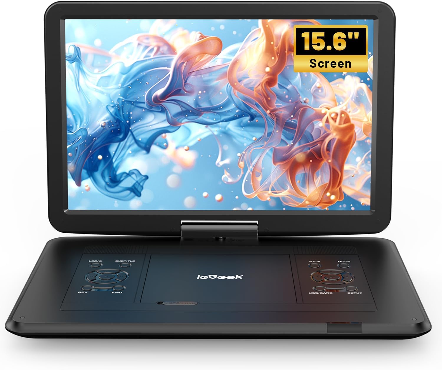 ieGeek 17.5" Portable DVD Player with 15.6" Large HD Swivel Screen, Black