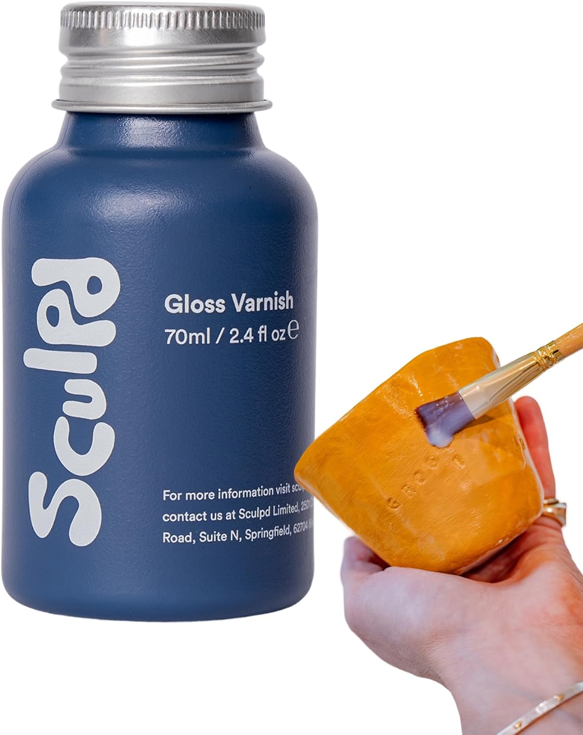 Sculpd Air Dry Clay Glaze, Waterproof Scratch Resistant Gloss Varnish 70ml