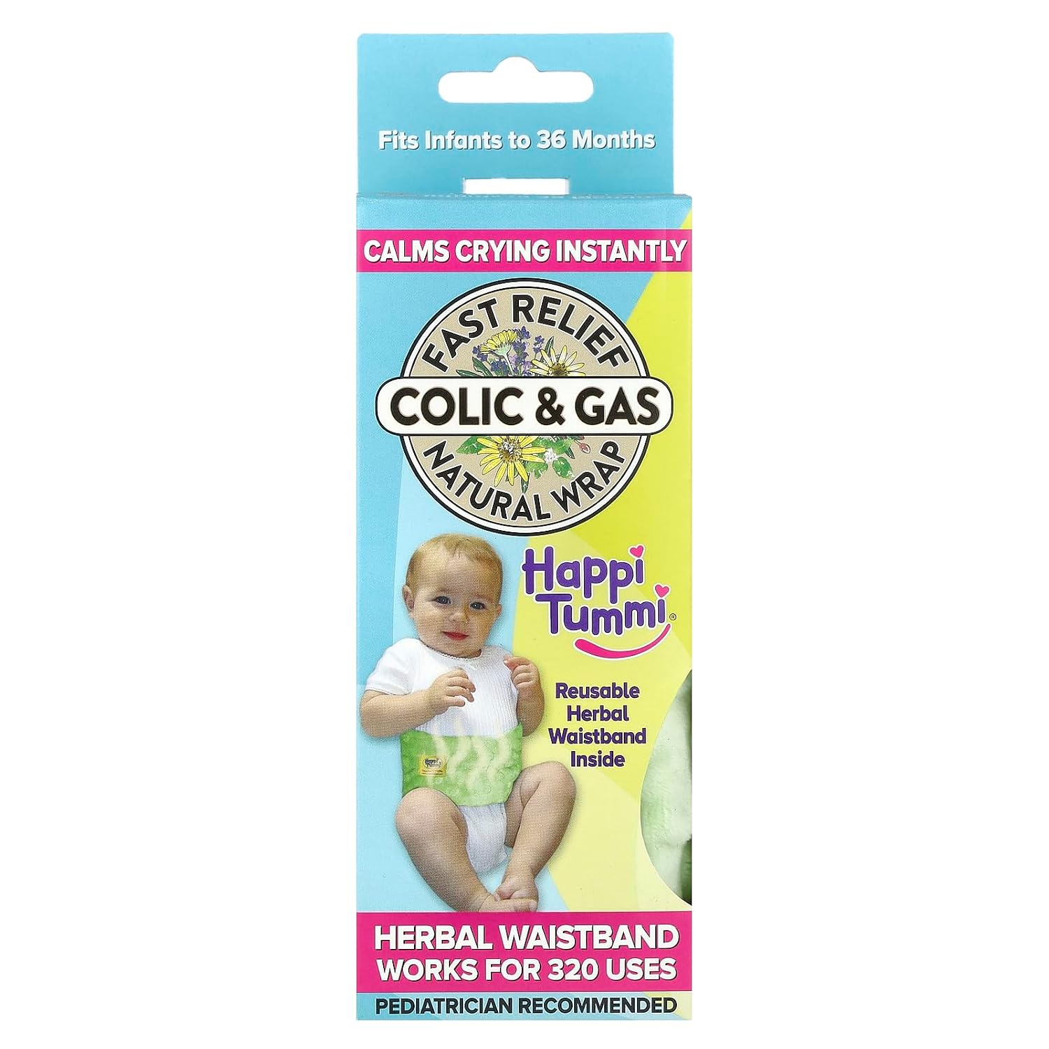 Colic and Gas Relief for Babies and Infants- Heated Belly Wrap for Newborns - Aromatherapy Wrap for Upset Tummy and Constipation