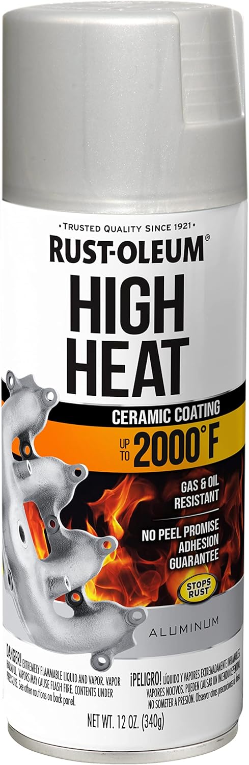 Rust-Oleum Automotive High Heat Spray Paint, Flat Aluminum