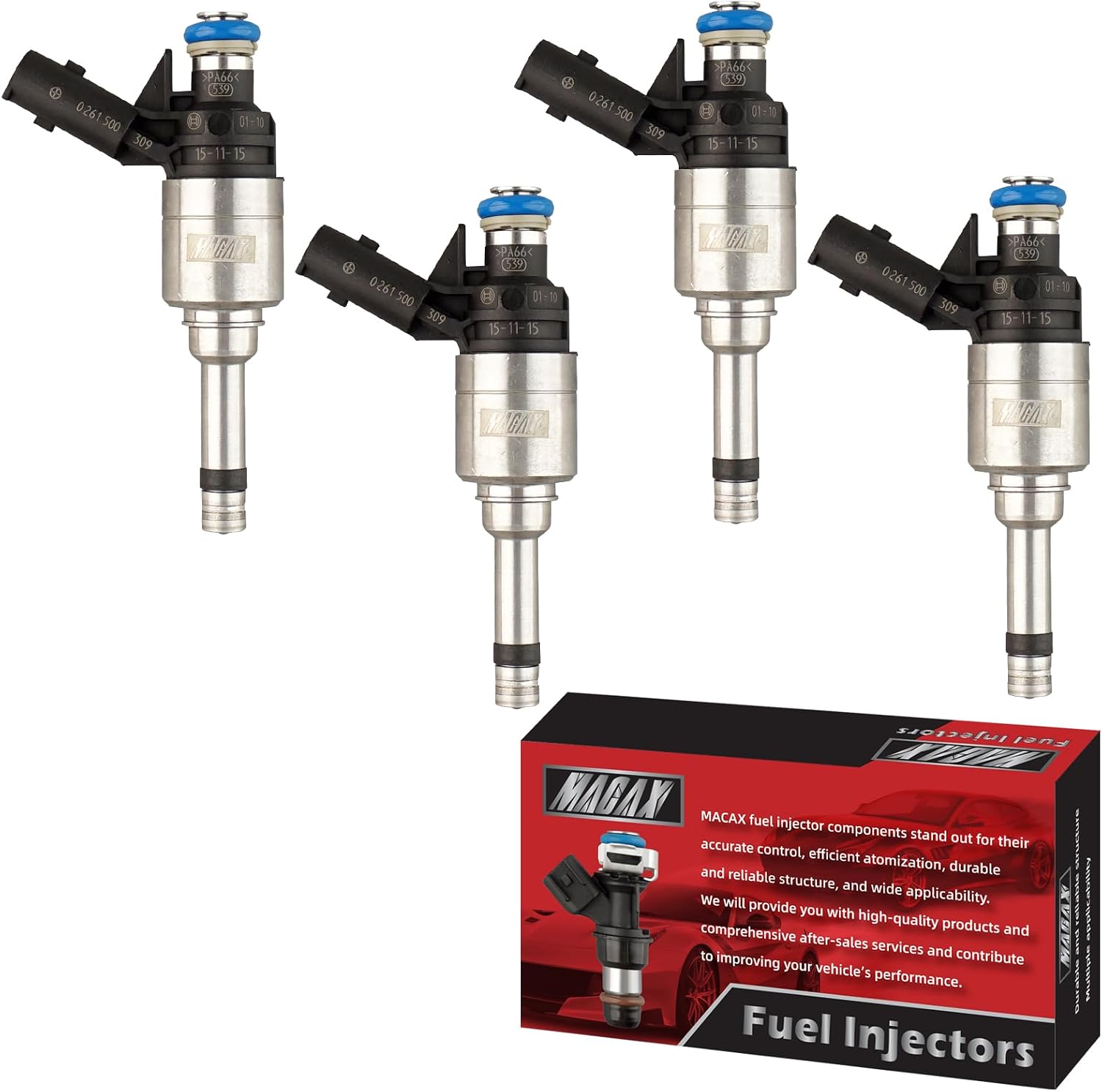 Set of 4 Fuel Injectors FJ1438 Replacement Compatible with Hyundai Santa Fe Sport Sonata Tucson Kia Optima Sorento Sportage 2.4L L4 - Replaces 35310-2GGA1